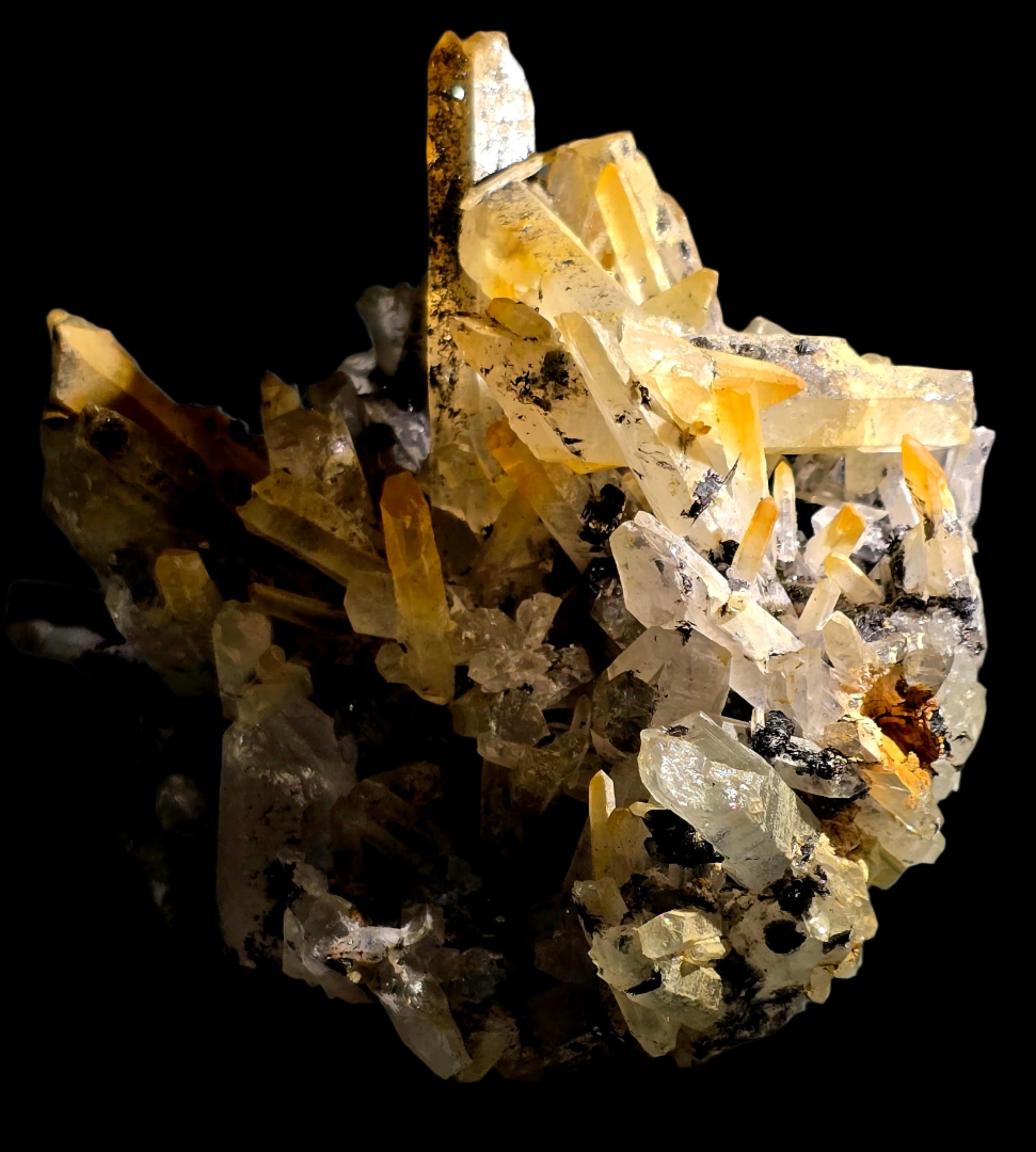 QUARTZ  with HEMATITE and BIOTITE (large cabinet)