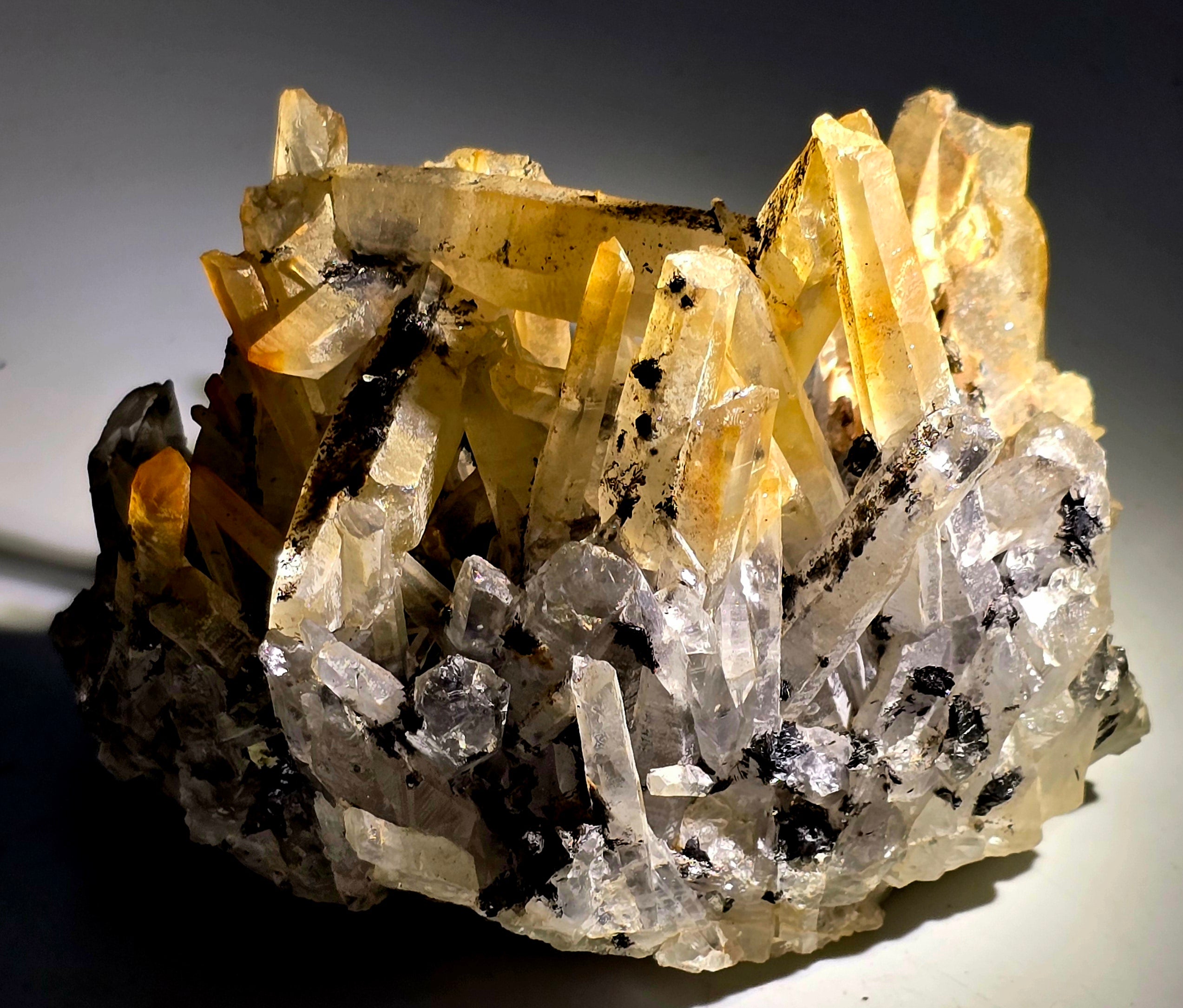 QUARTZ  with HEMATITE and BIOTITE (large cabinet)
