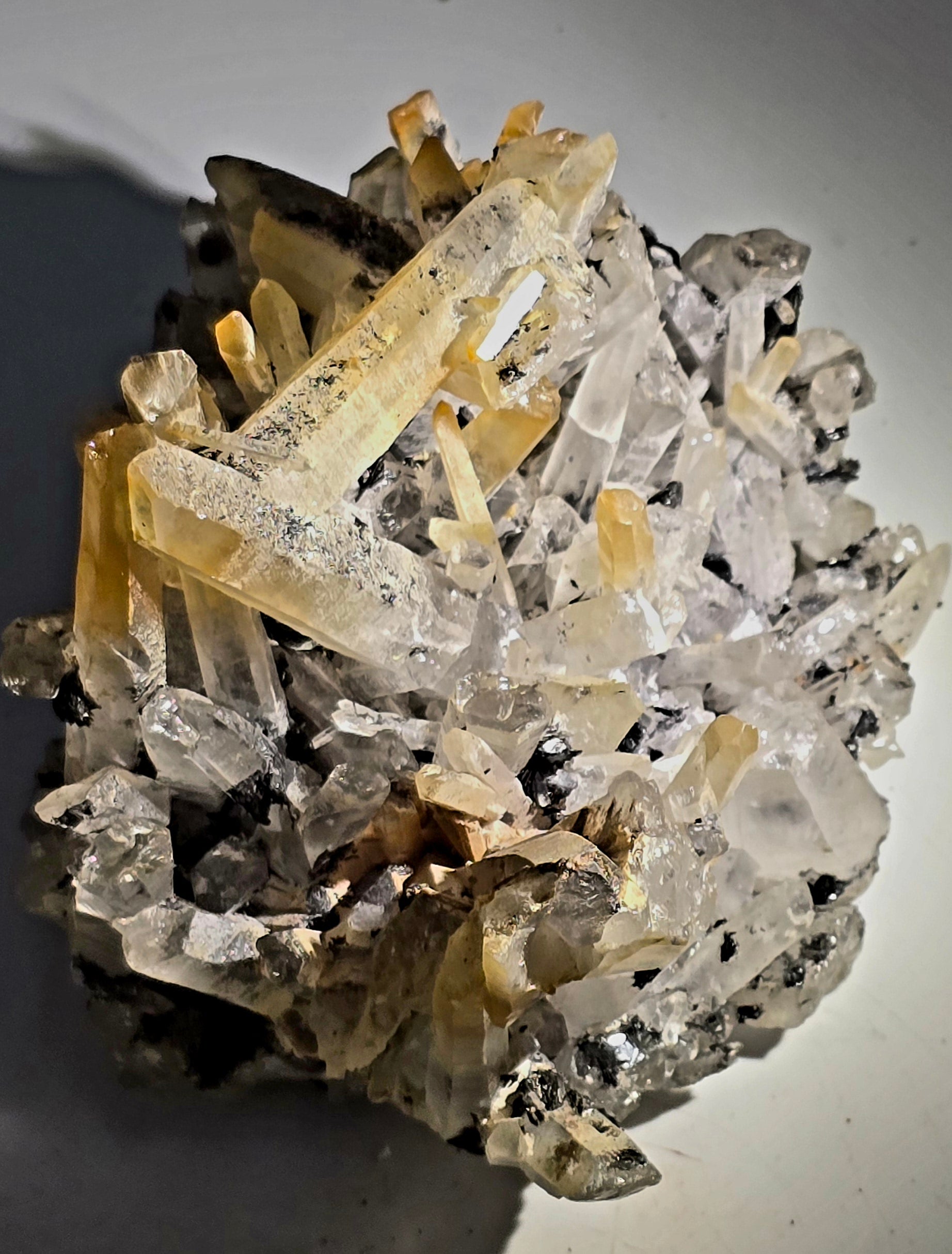 QUARTZ  with HEMATITE and BIOTITE (large cabinet)