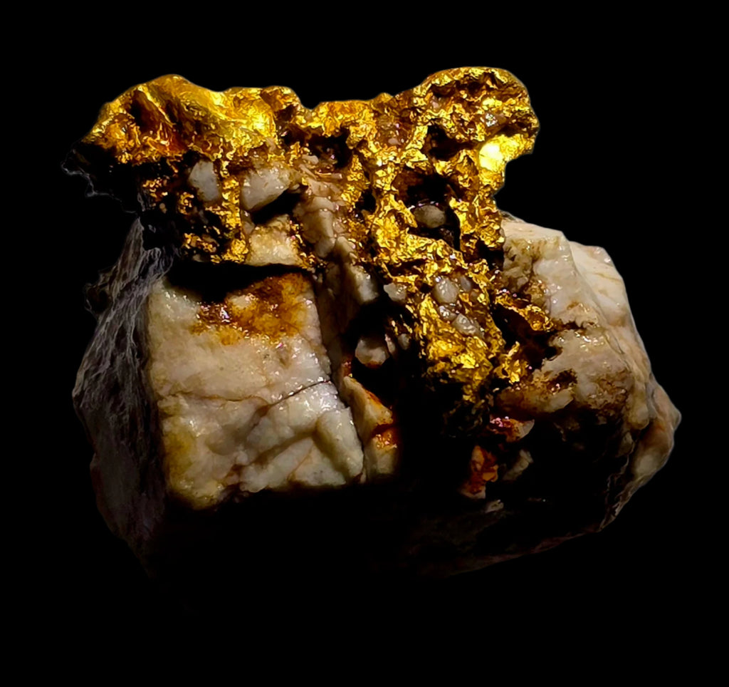 GOLD in QUARTZ (28.65 grams of gold) (small cabinet)