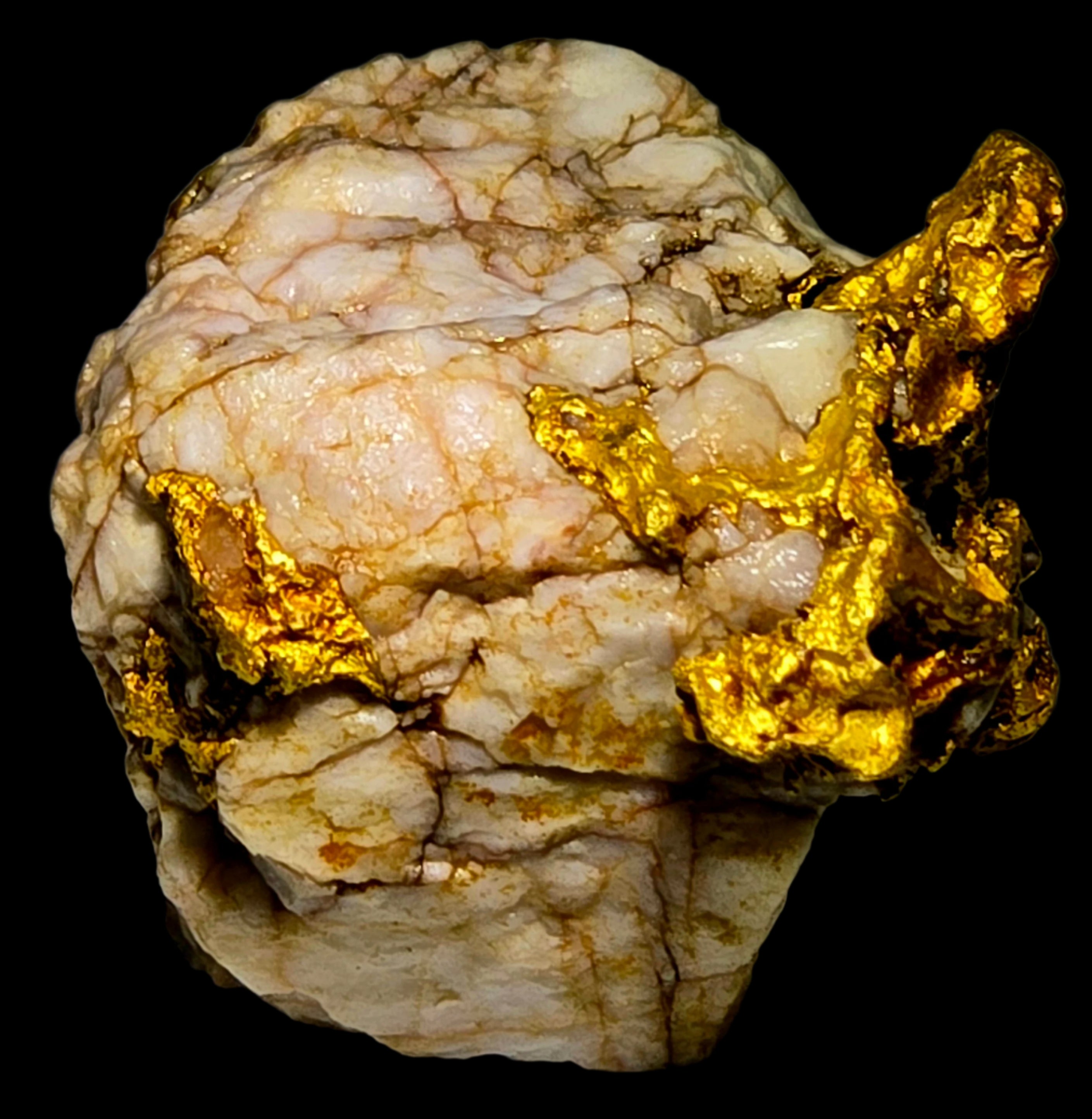 GOLD in QUARTZ (28.65 grams of gold) (small cabinet)