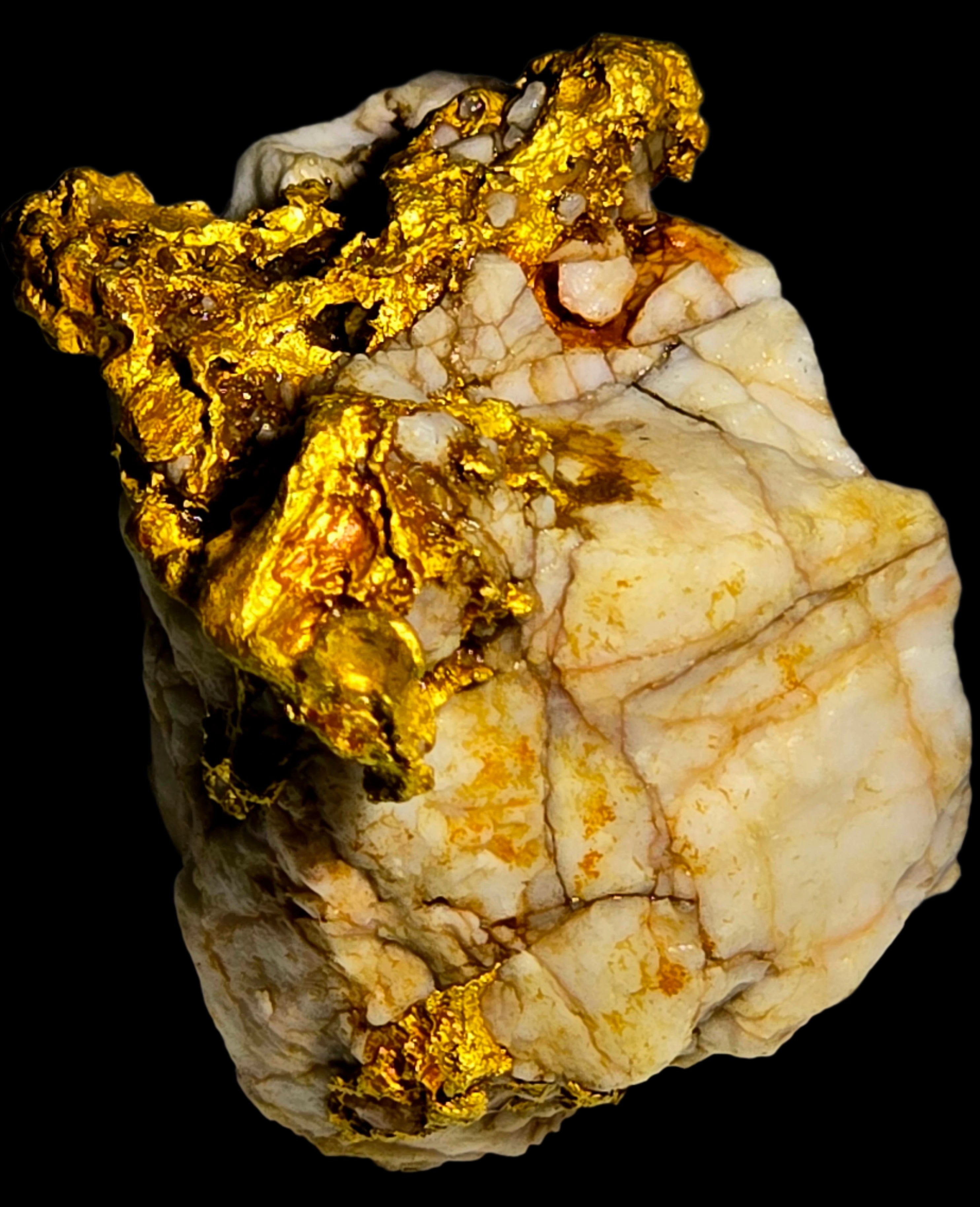 GOLD in QUARTZ (28.65 grams of gold) (small cabinet)