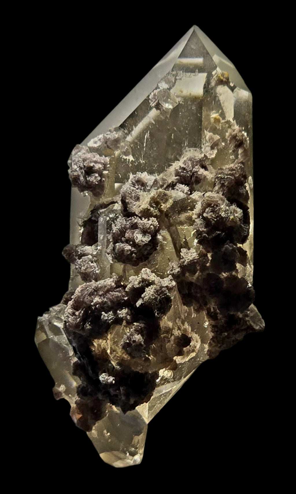 LEPIDOLITE on SMOKEY QUARTZ (small cabinet)