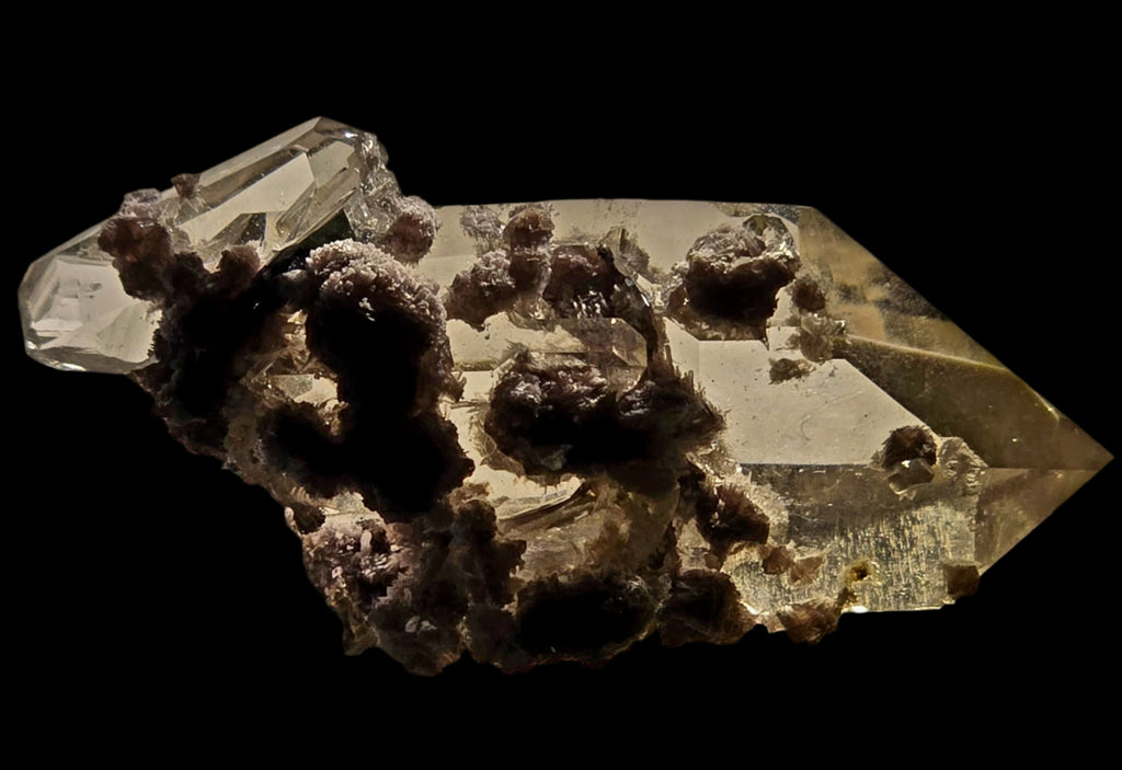 LEPIDOLITE on SMOKEY QUARTZ (small cabinet)
