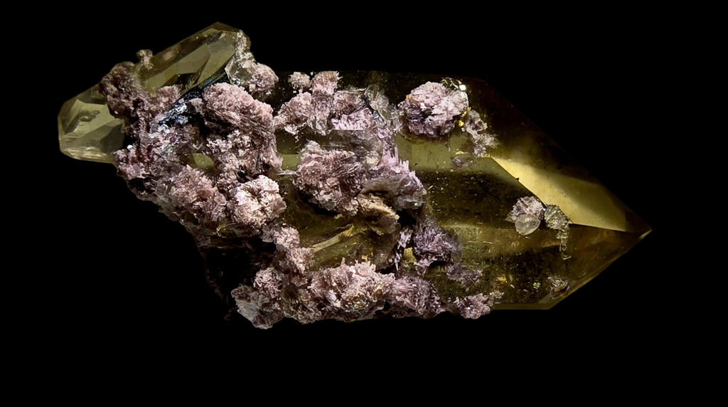 LEPIDOLITE on SMOKEY QUARTZ (small cabinet)