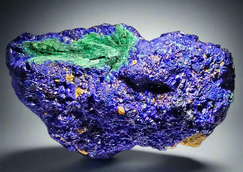 Azurite with Malachite specimen, vibrant blue and green mineral crystal for collectors