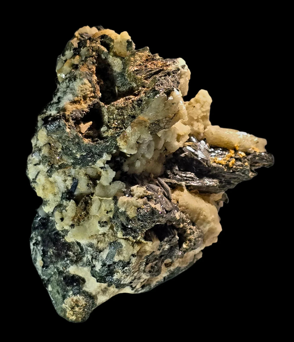 Pyrite with Quartz, Spain - mineral specimen featuring metallic crystals and earthy matrix