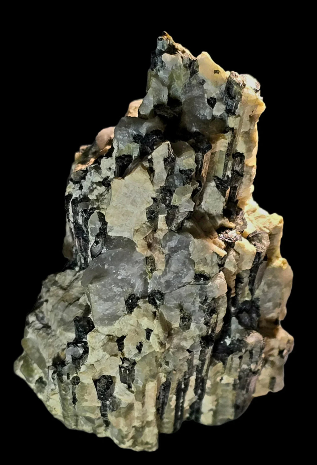 Fluorite with Quartz specimen from Illinois, showcasing green and purple crystals on matrix