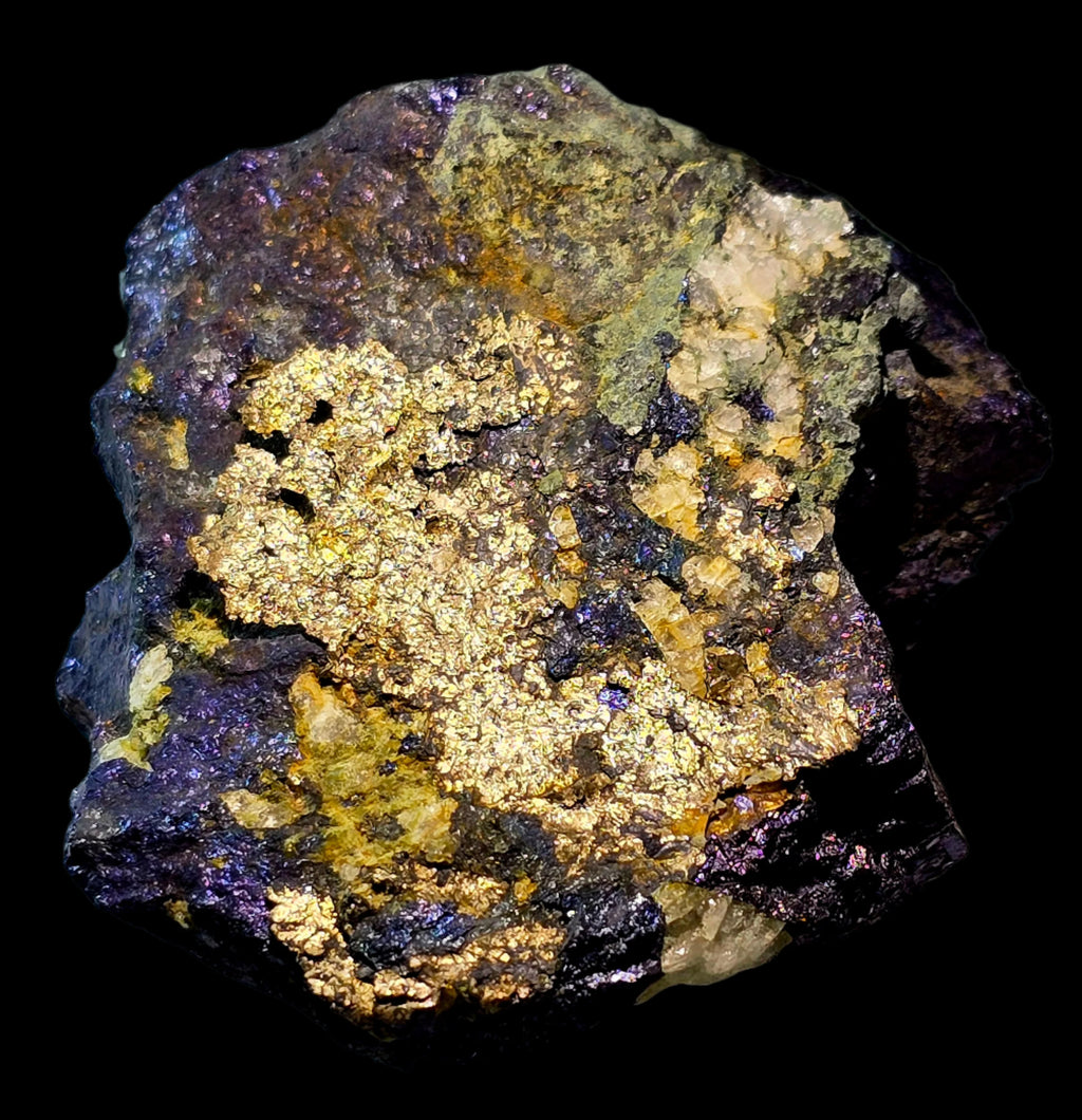 SILVER, PLATINUM and PALLADIUM on bornite (small cabinet)