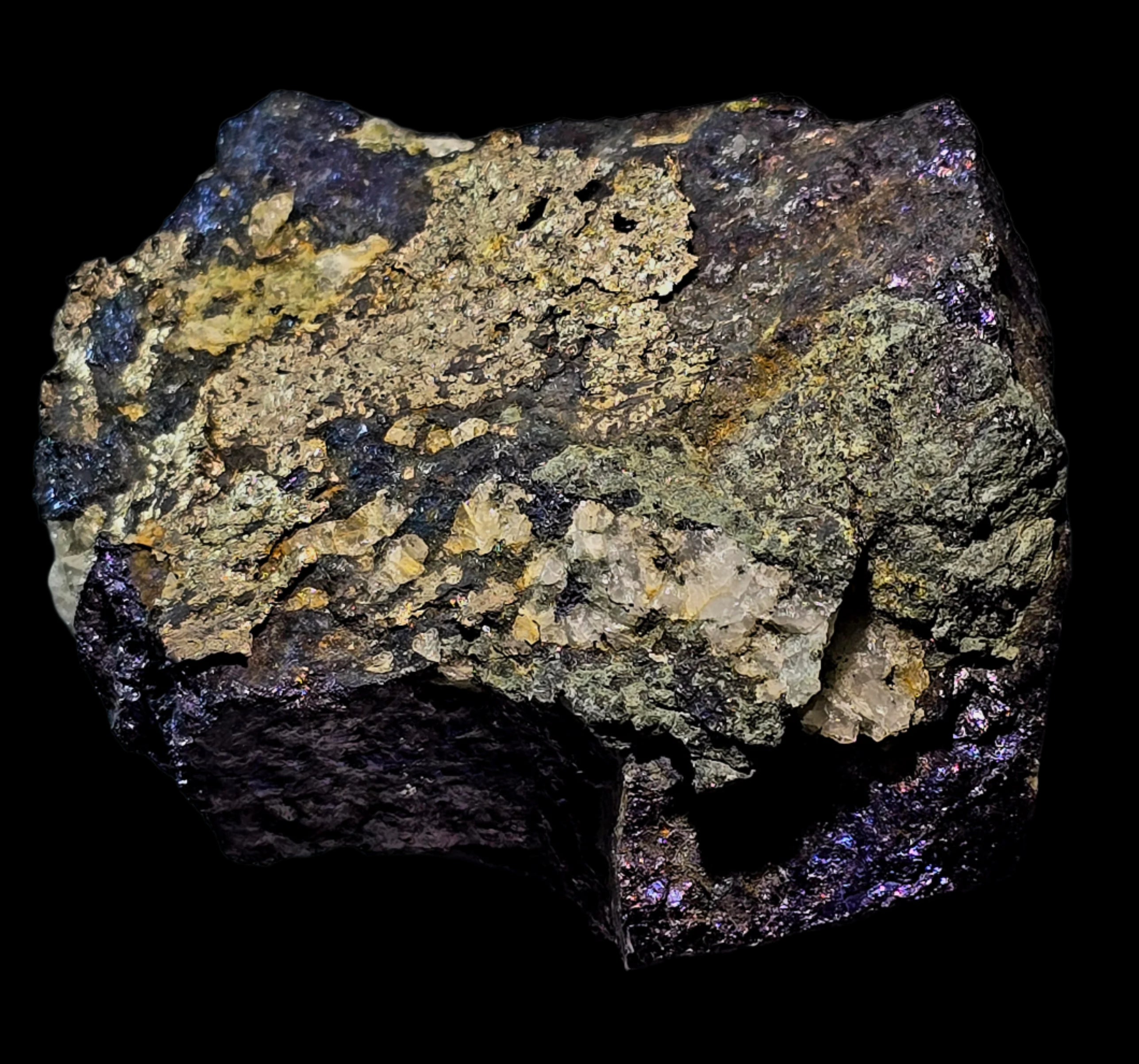 SILVER, PLATINUM and PALLADIUM on bornite (small cabinet)