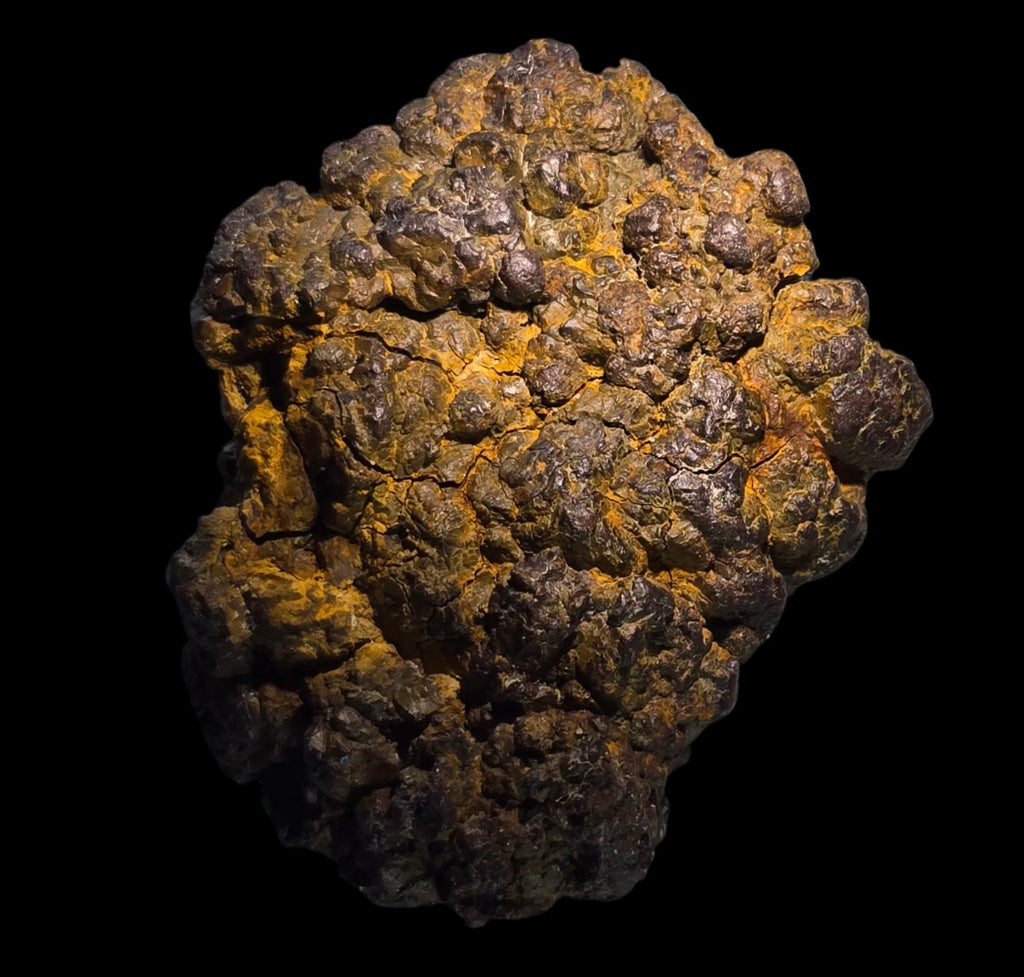 Hematite with yellow ochre matrix, rough mineral specimen for collectors