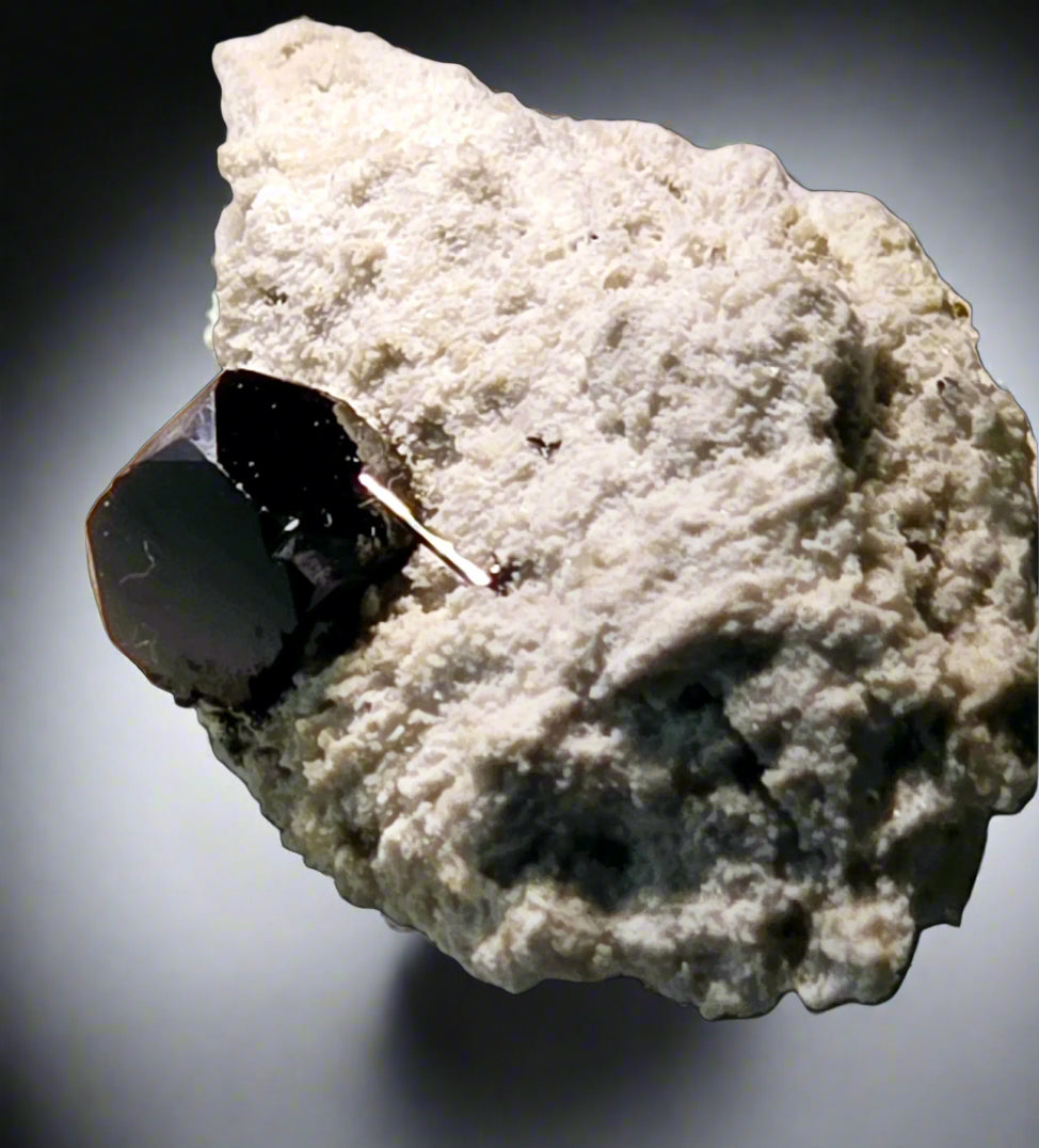 BIXBYITE (EUHEDRAL ISOMÉTRIQUE), CHAÎNE THOMAS, COMTÉ DE JUAB, UTAH, ÉTATS-UNIS MINIATURE