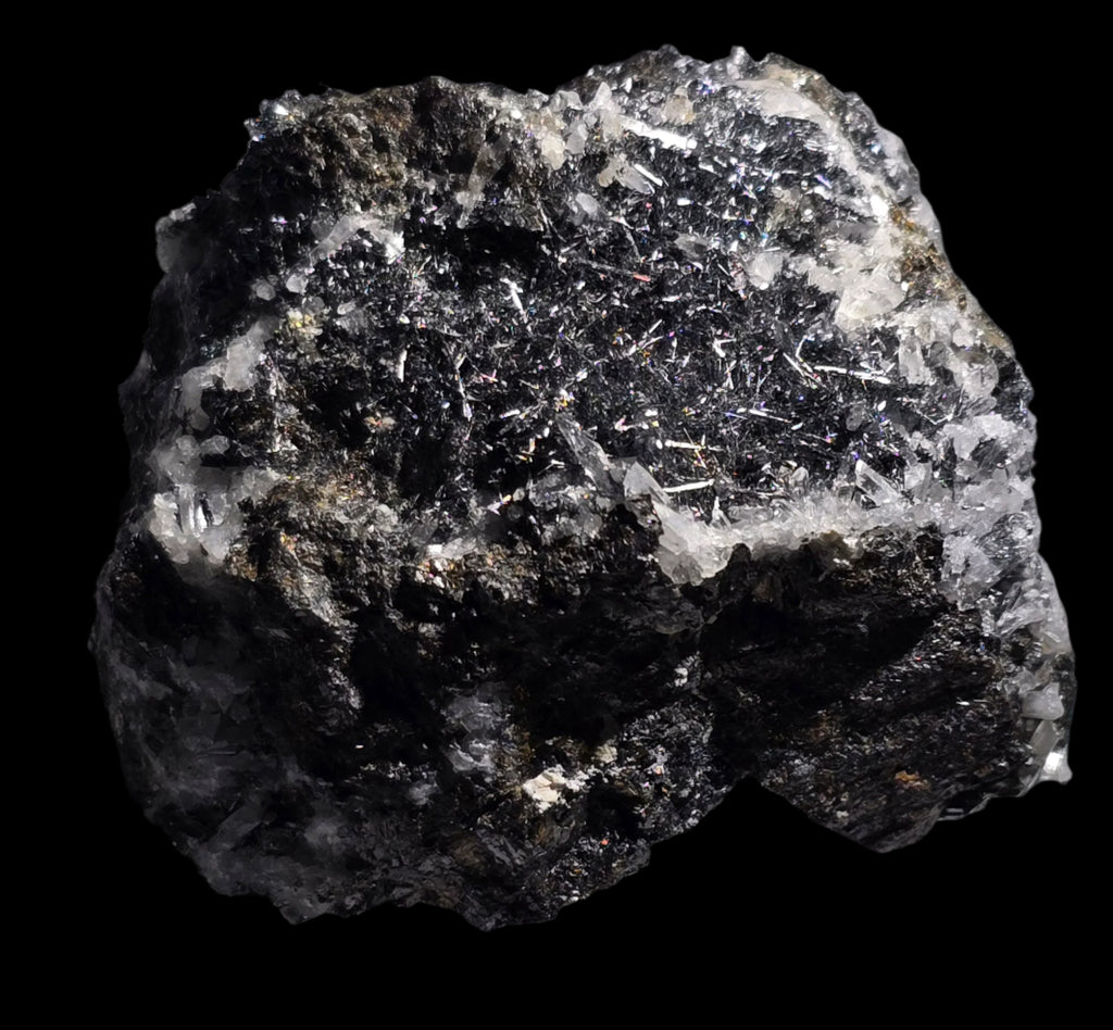 JAMESONITE (small cabinet) domingite, comuccite, pfaffite,axotomous antimony glance