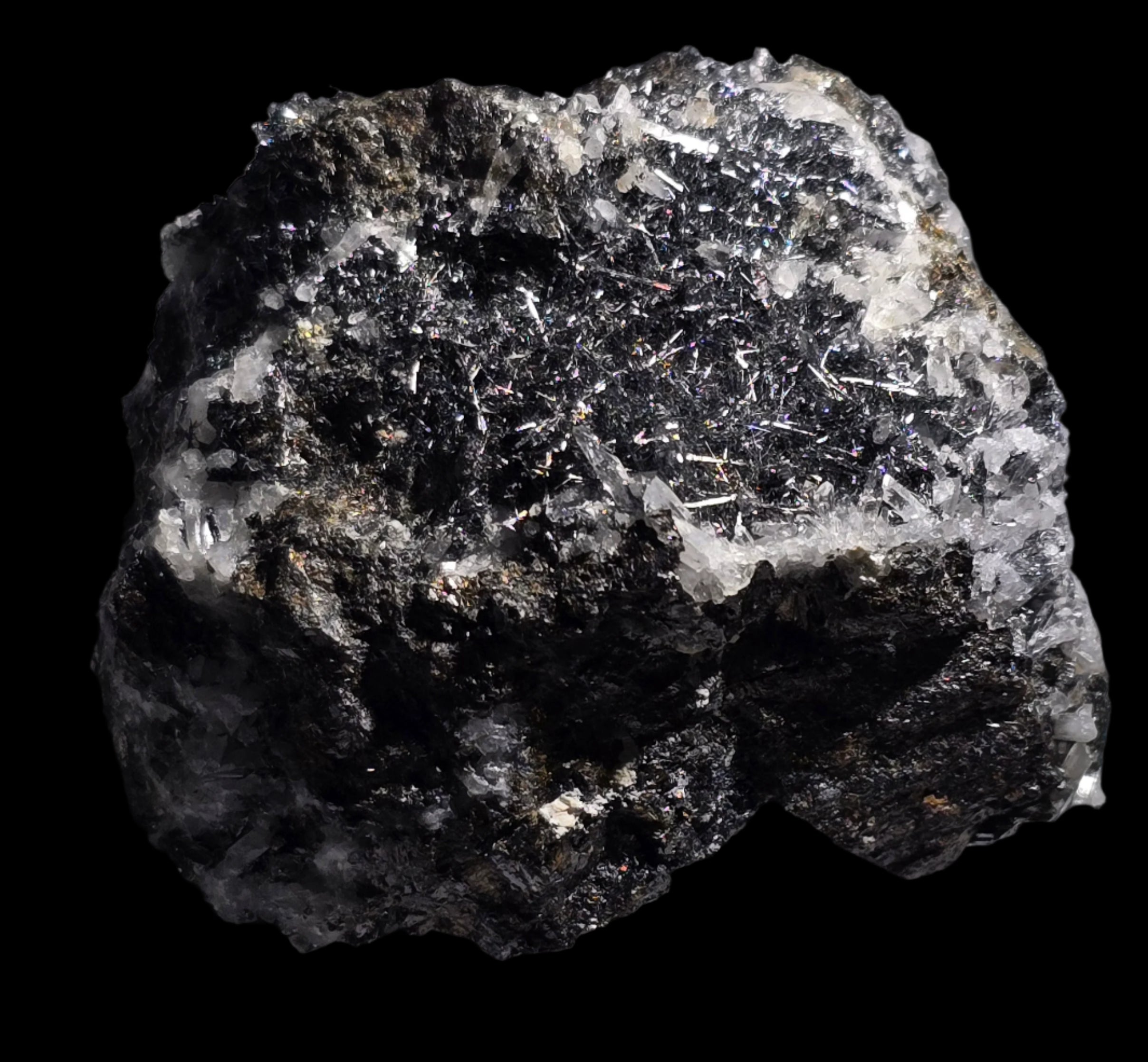 JAMESONITE (small cabinet) domingite, comuccite, pfaffite,axotomous antimony glance
