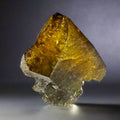 Golden Topaz Crystal Specimen from Brazil, translucent with natural inclusions, ideal for mineral collectors