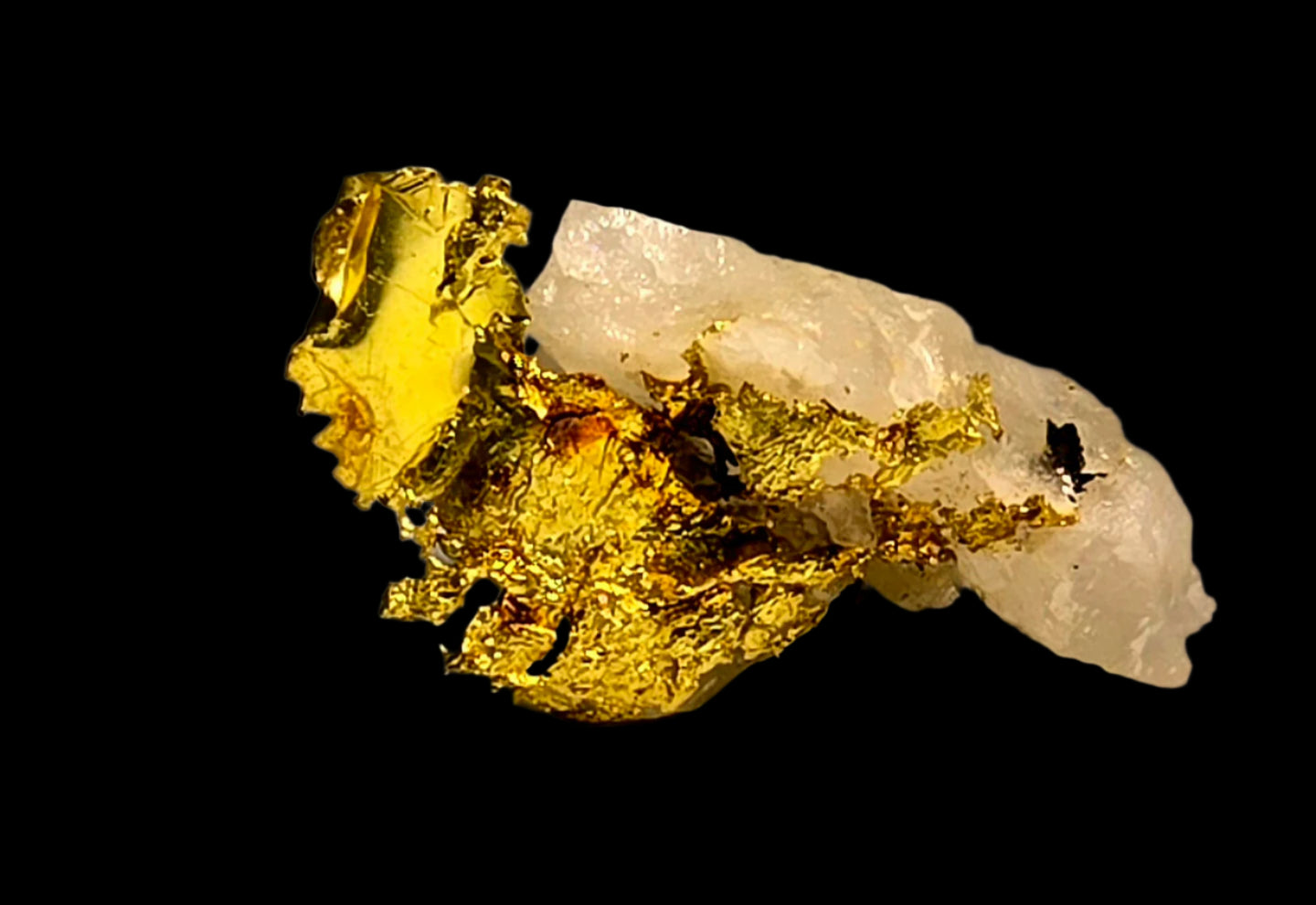 GOLD on QUARTZ (miniature)