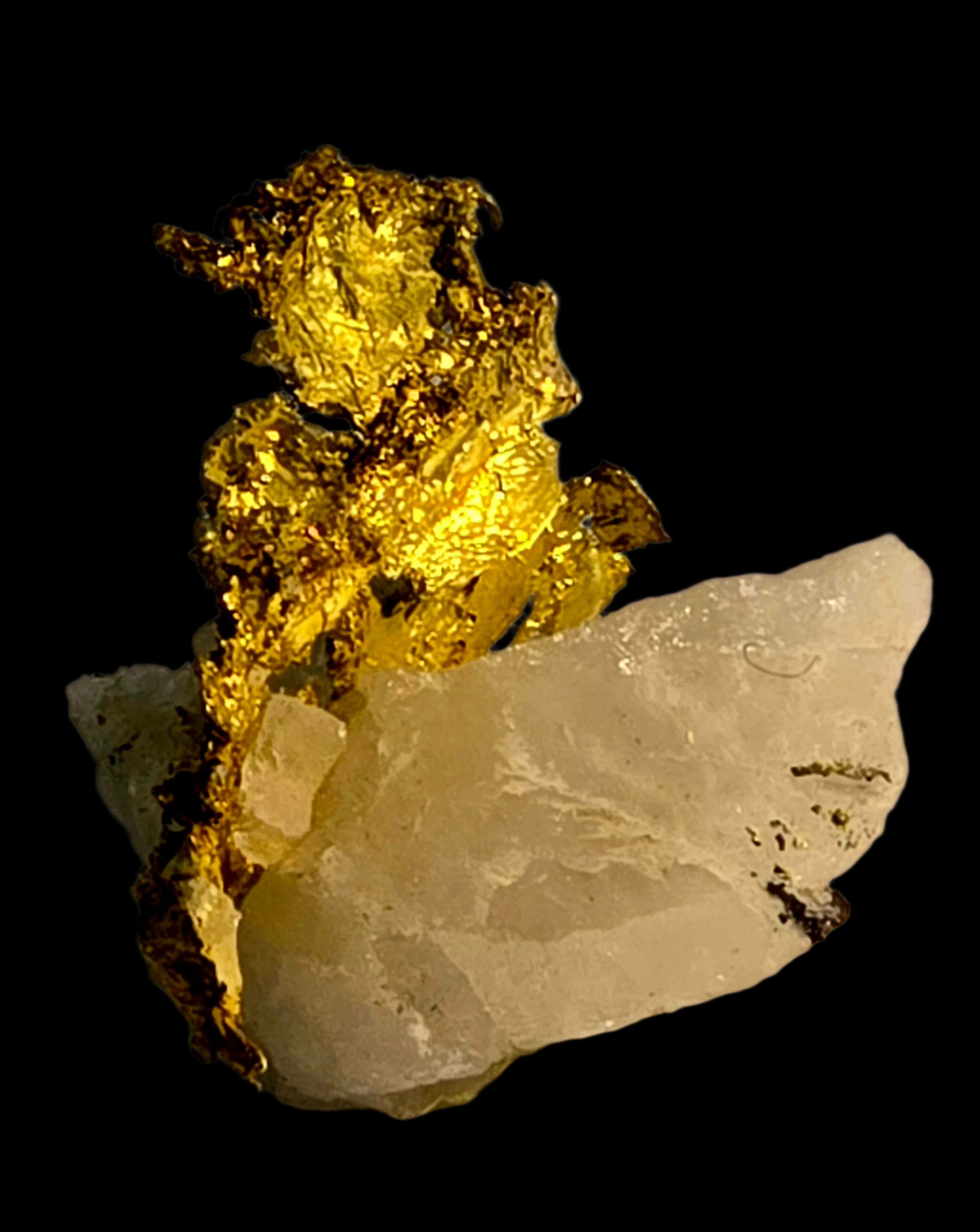 GOLD on QUARTZ (miniature)