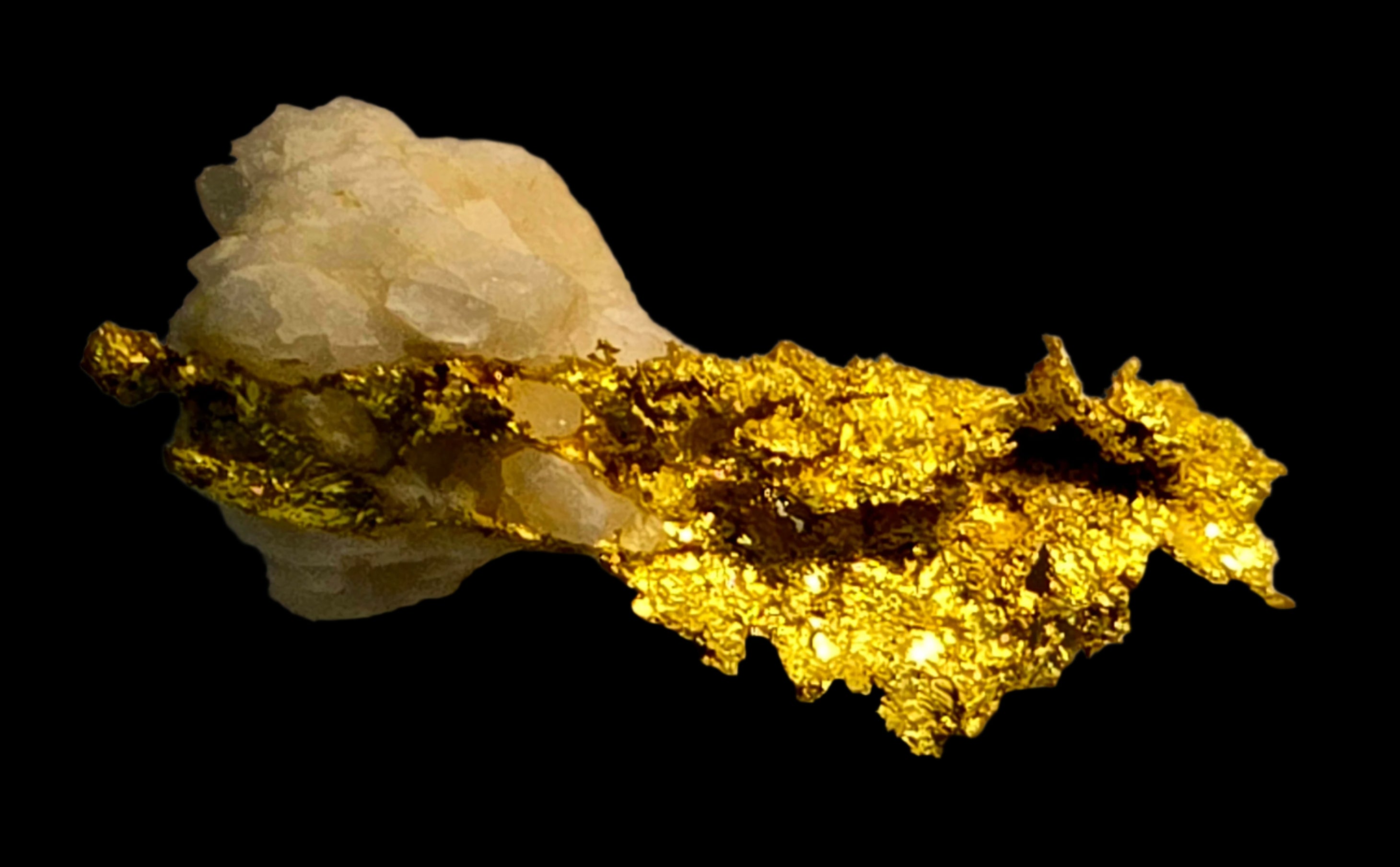 GOLD on QUARTZ (miniature)