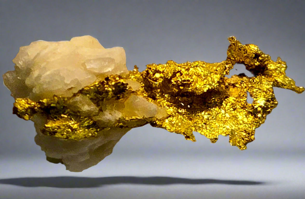 GOLD on QUARTZ (miniature)