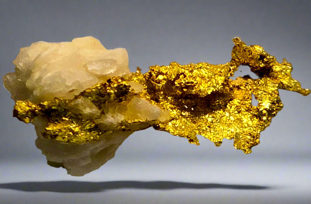 GOLD on QUARTZ (miniature)