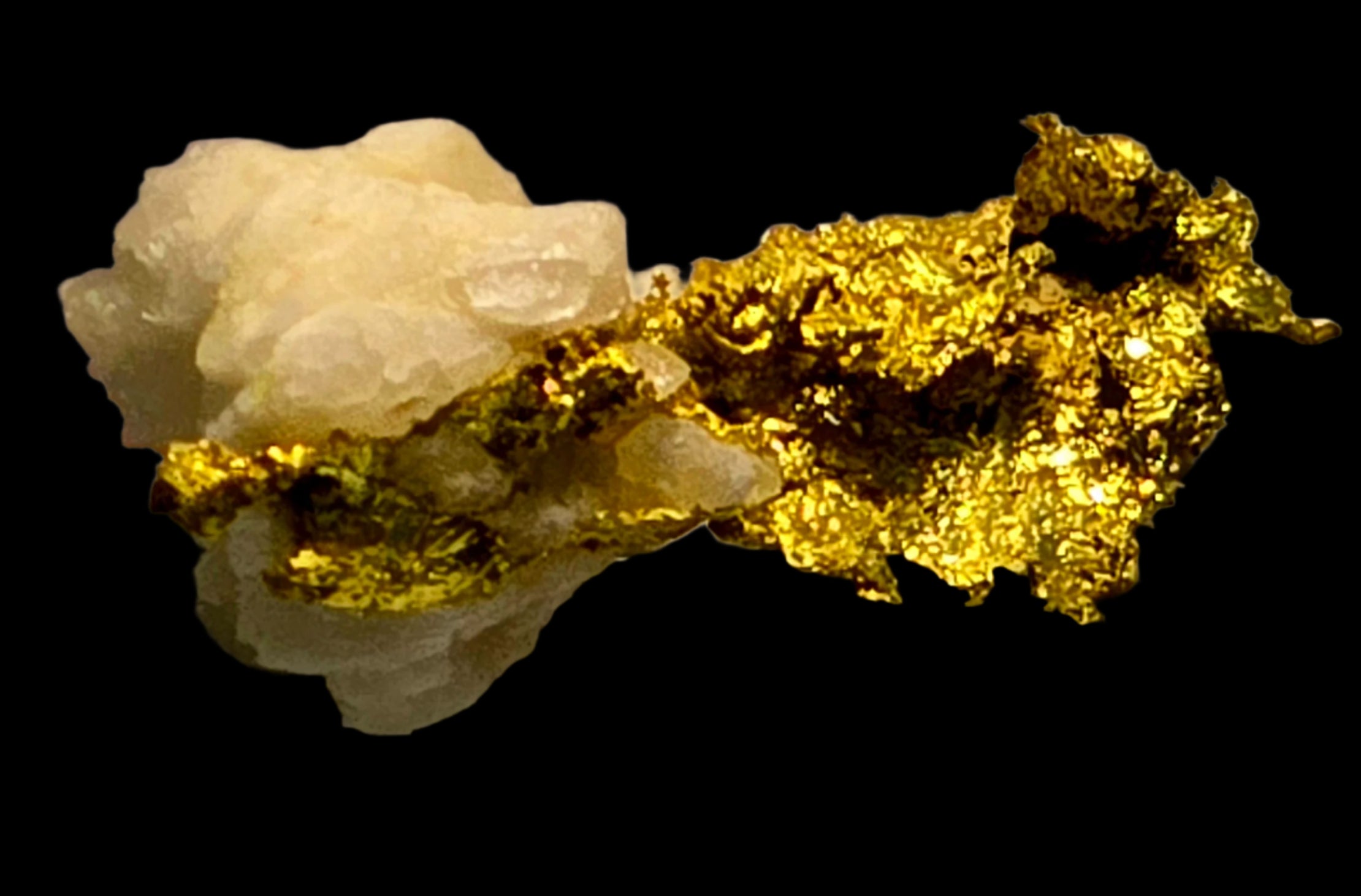 GOLD on QUARTZ (miniature)