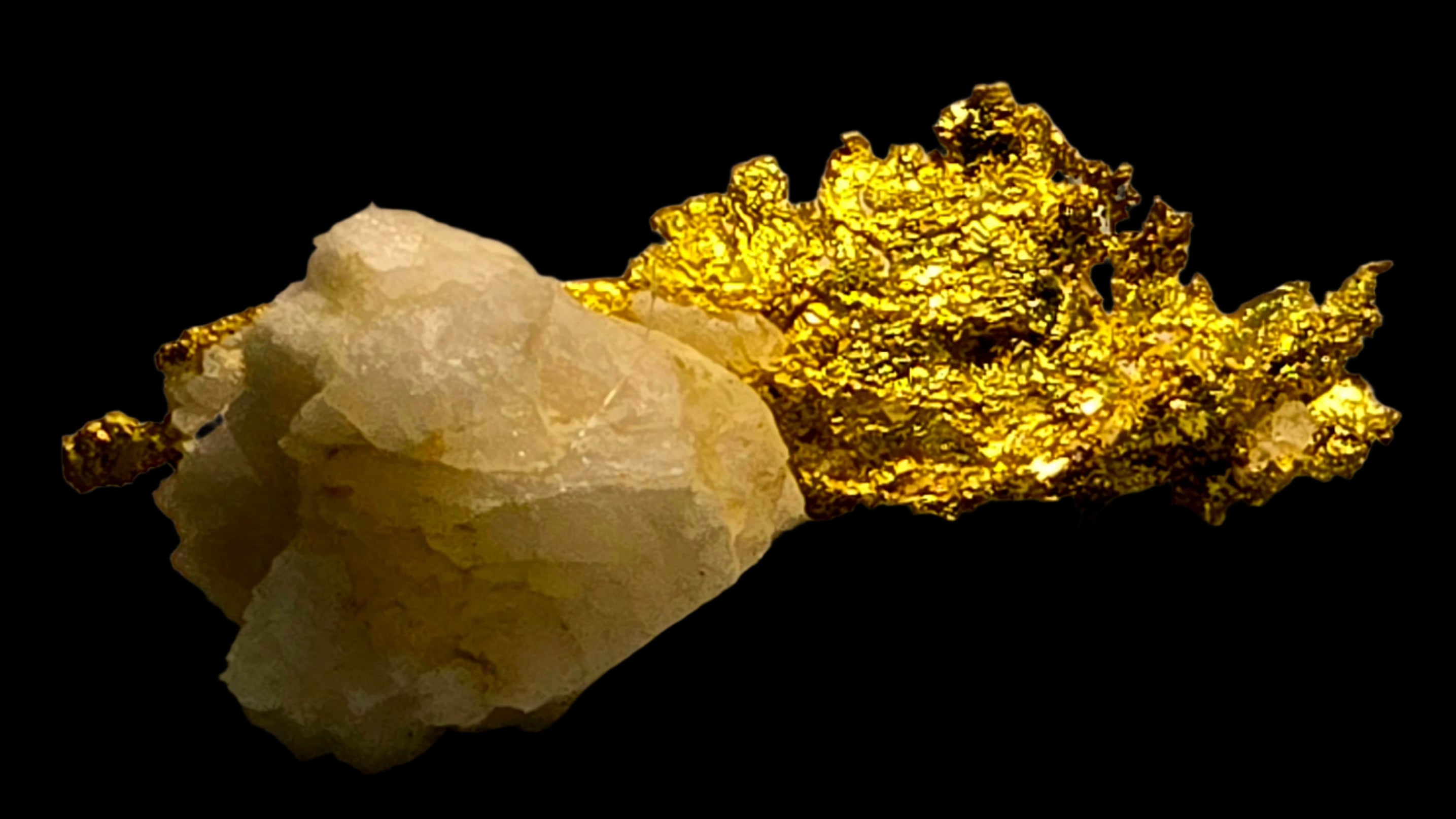 GOLD on QUARTZ (miniature)