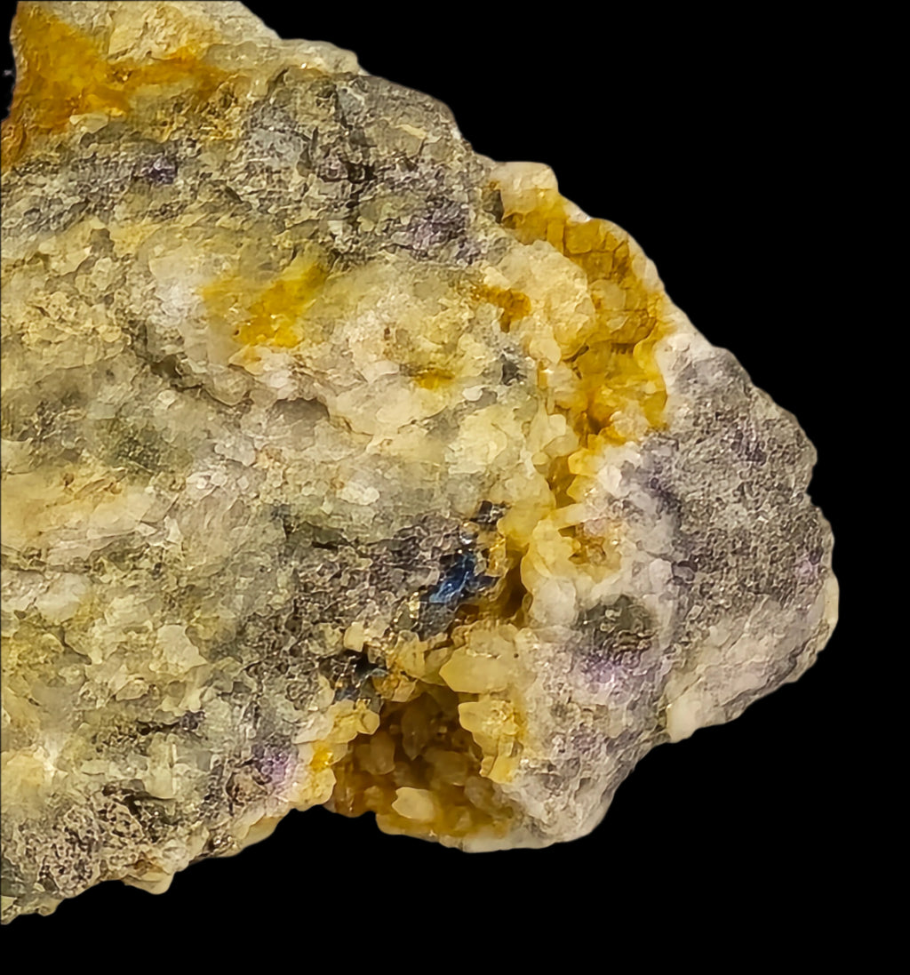 GOLD TELLURIDES on QUARTZ (miniature)