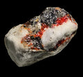 REALGAR (AURIPIGMENT) with RATHITE, Lengenbach Quarry Fäld Binn Goms Valais SWITZERLAND
