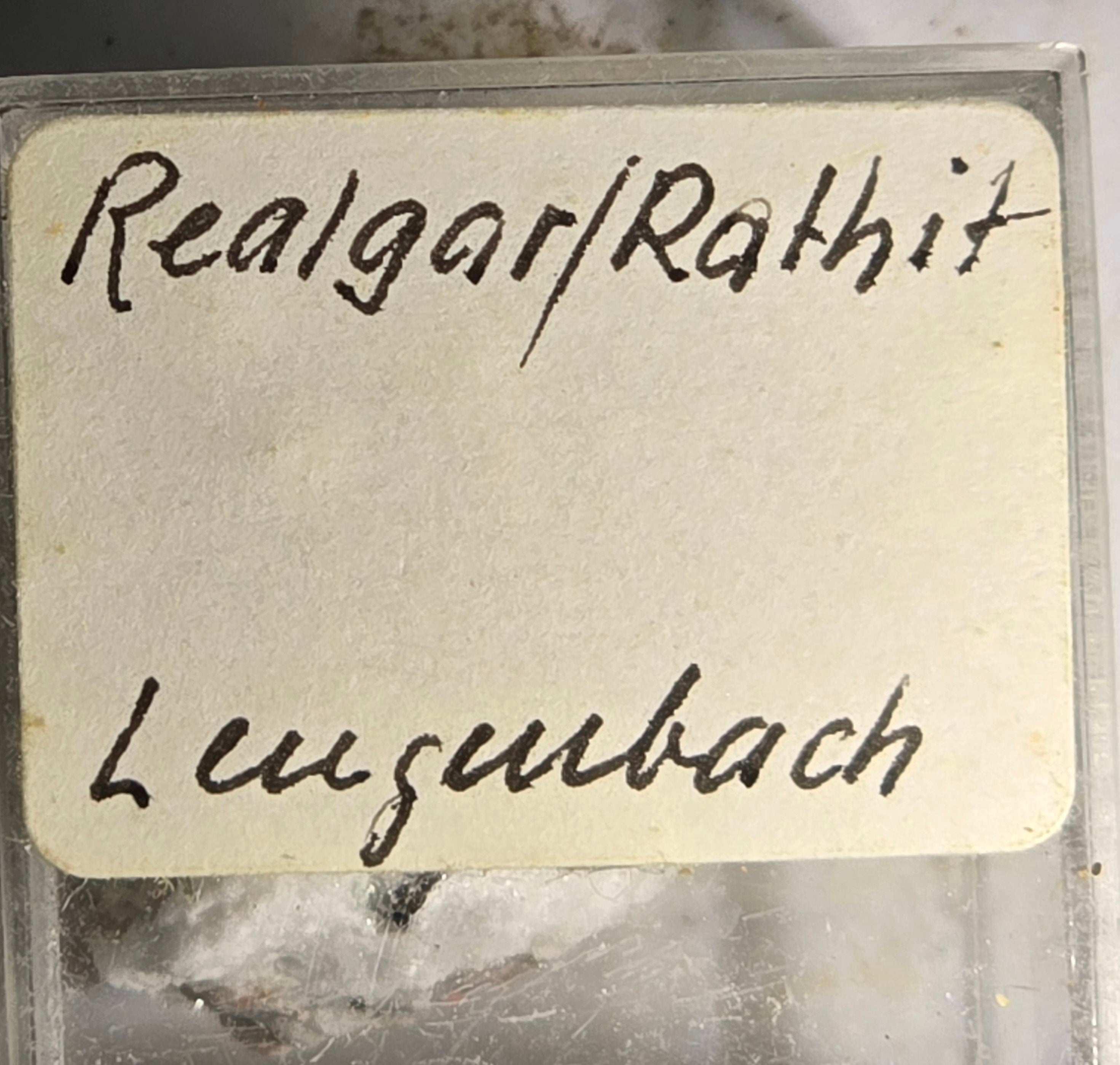 REALGAR (AURIPIGMENT) with RATHITE (LENGENBACH)