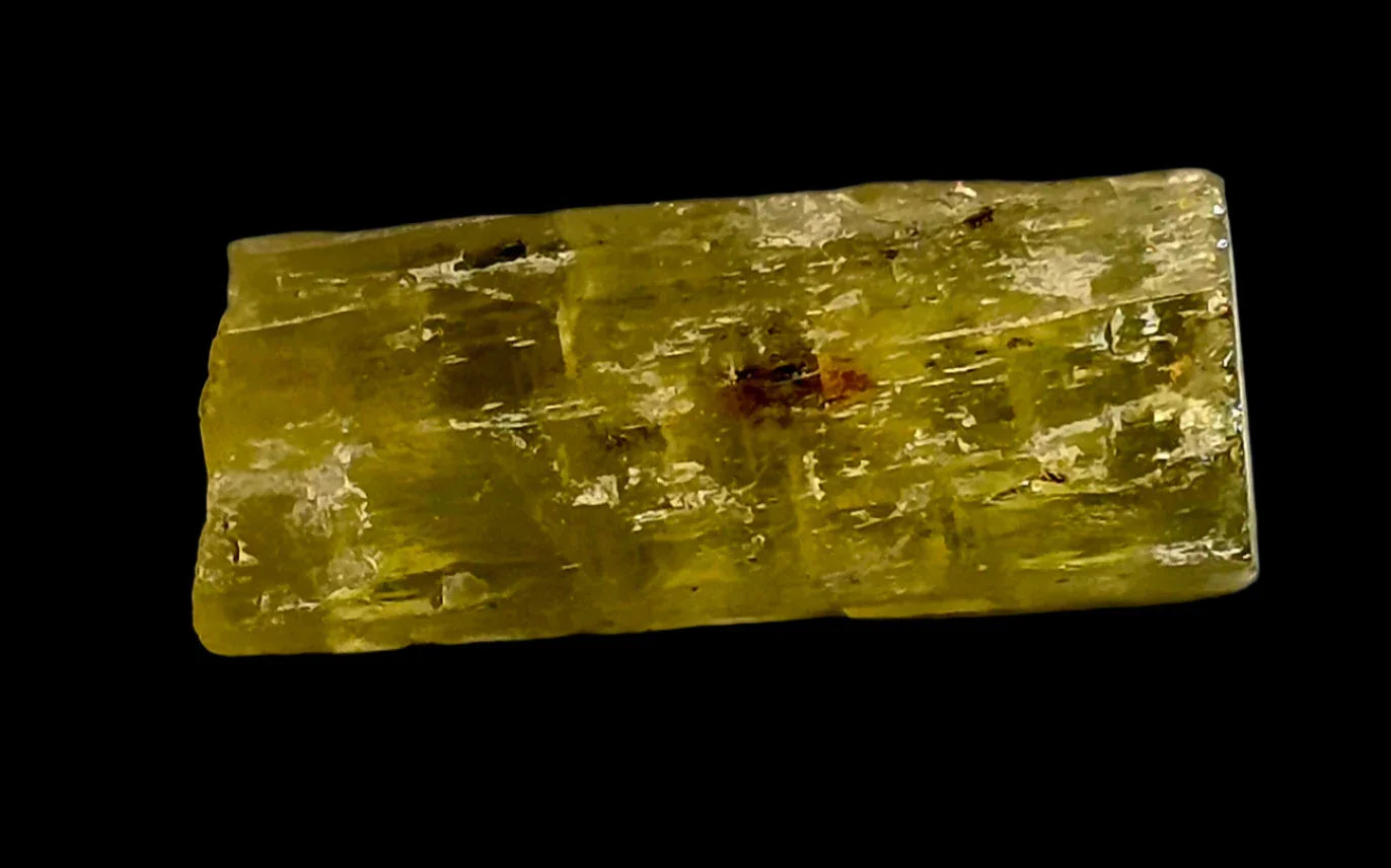 Yellow Apatite Crystal Specimen from Madagascar, translucent with natural inclusions, mineral collector's item