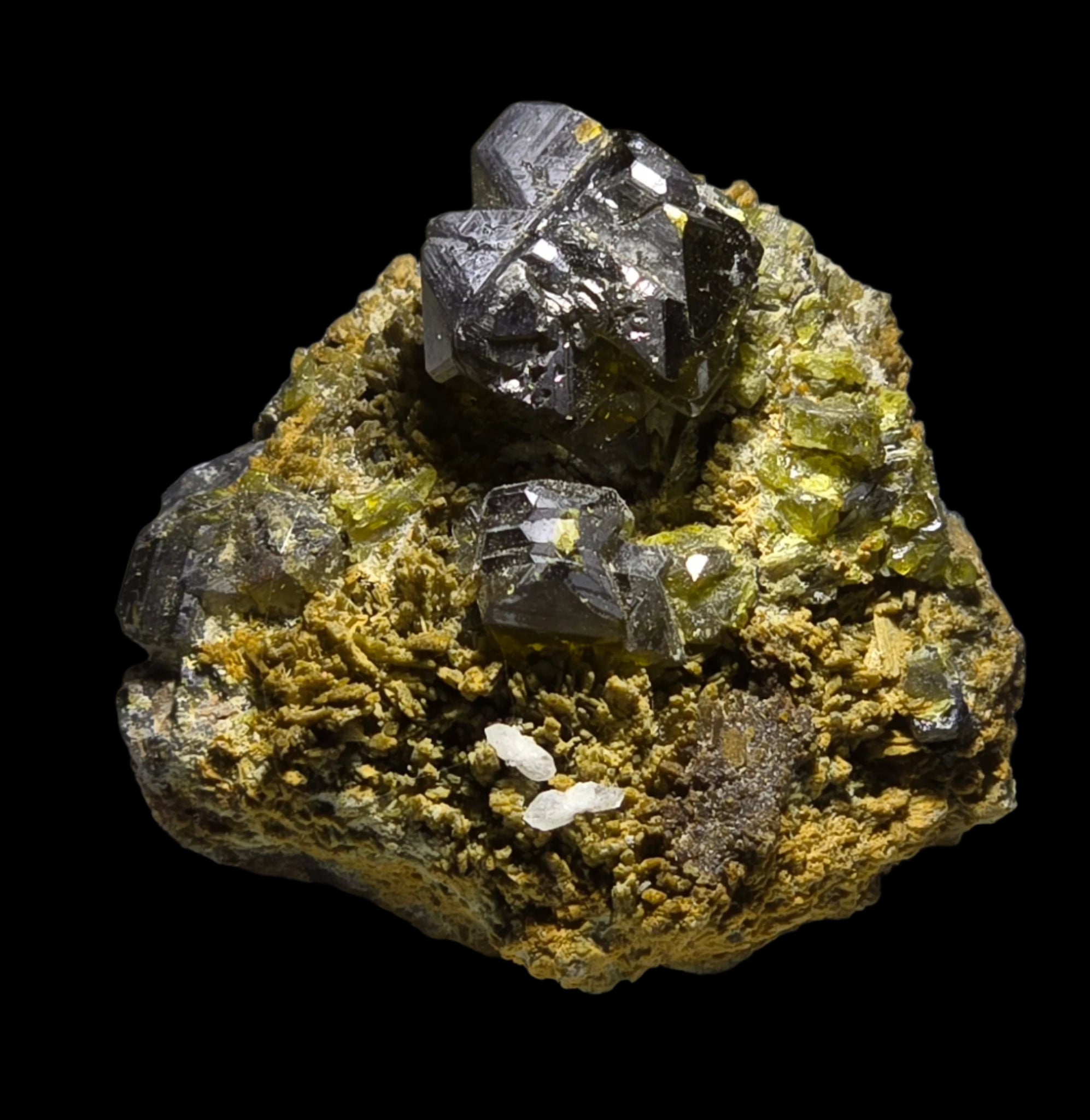 JOHANNSENITE with SPHALERITE (miniature)