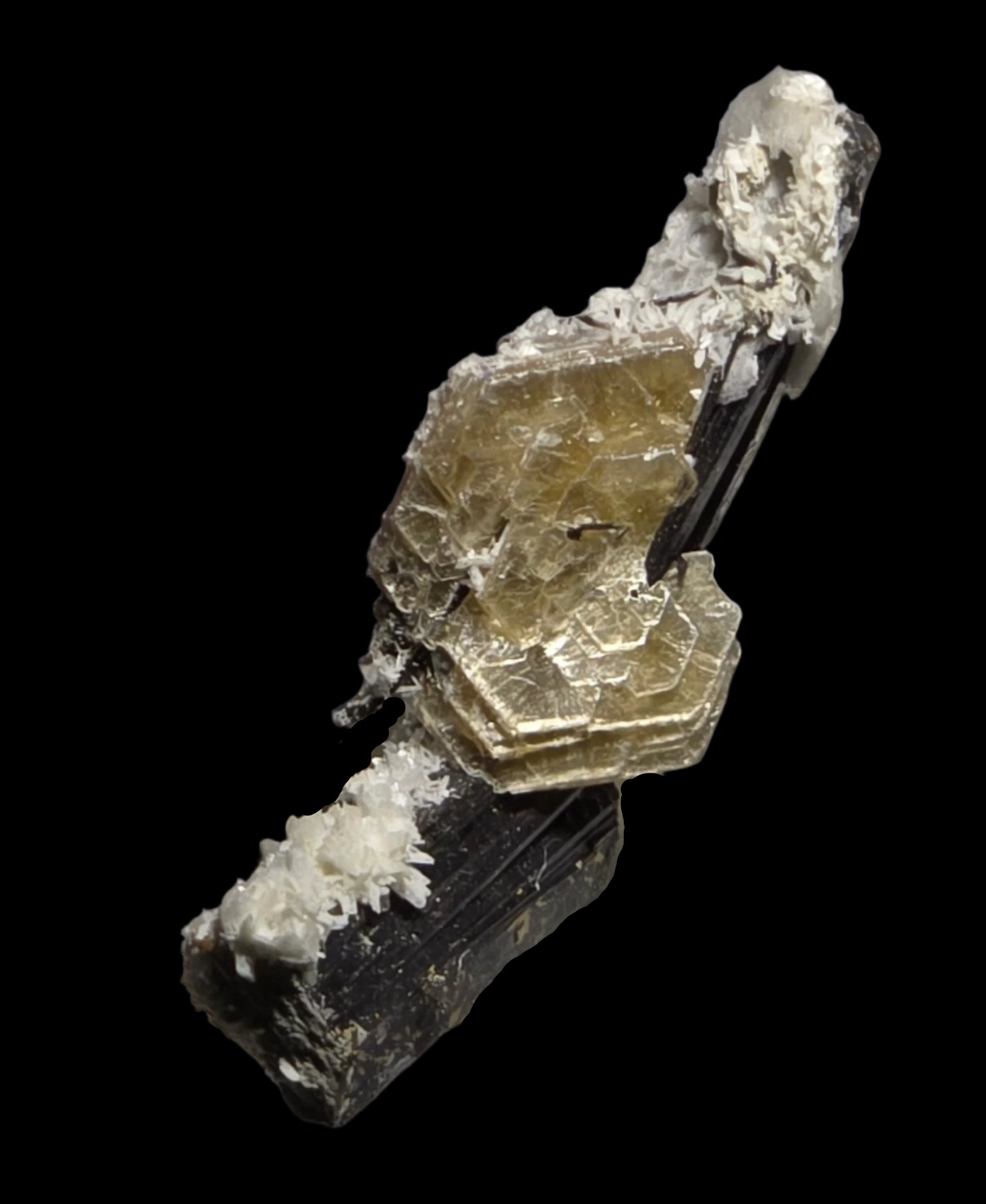 LEPIDOLITE var POLYLITHIONITE with AEGIRINE (thumbnail)