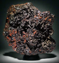 Hematite with Magnetite from Minas Gerais, Brazil - striking black crystals on red matrix