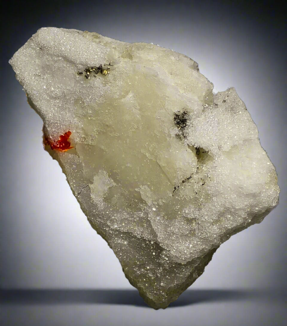 LENGENBACHITE (extremely rare) and others (REALGAR, TOURMALINE) (miniature and micro)