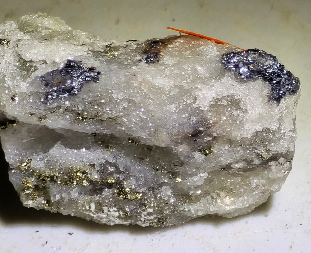 HUTCHINSONITE (brown in the front), REALGAR, SULFO and others (micro and miniature)