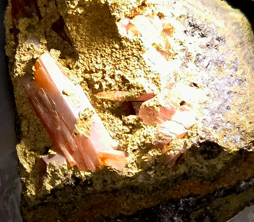 Pink tourmaline crystal on matrix, natural mineral specimen for collectors