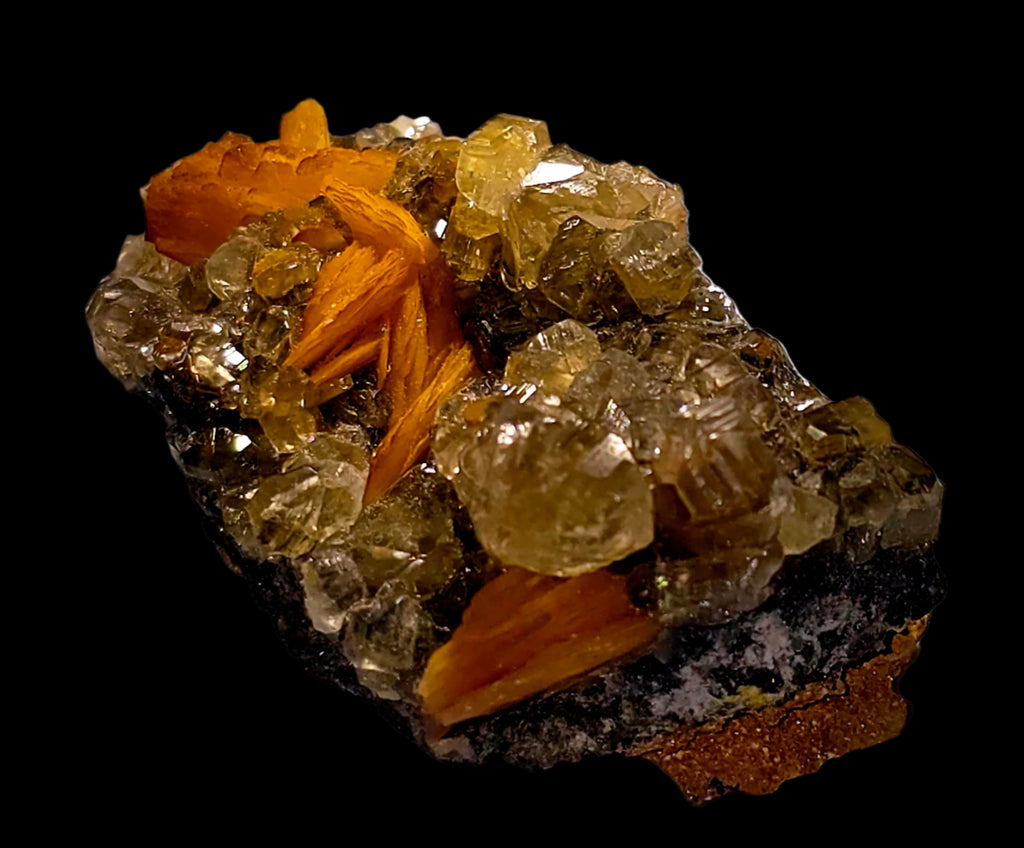 BARYTE, CERUSSITE and GALENA (miniature)