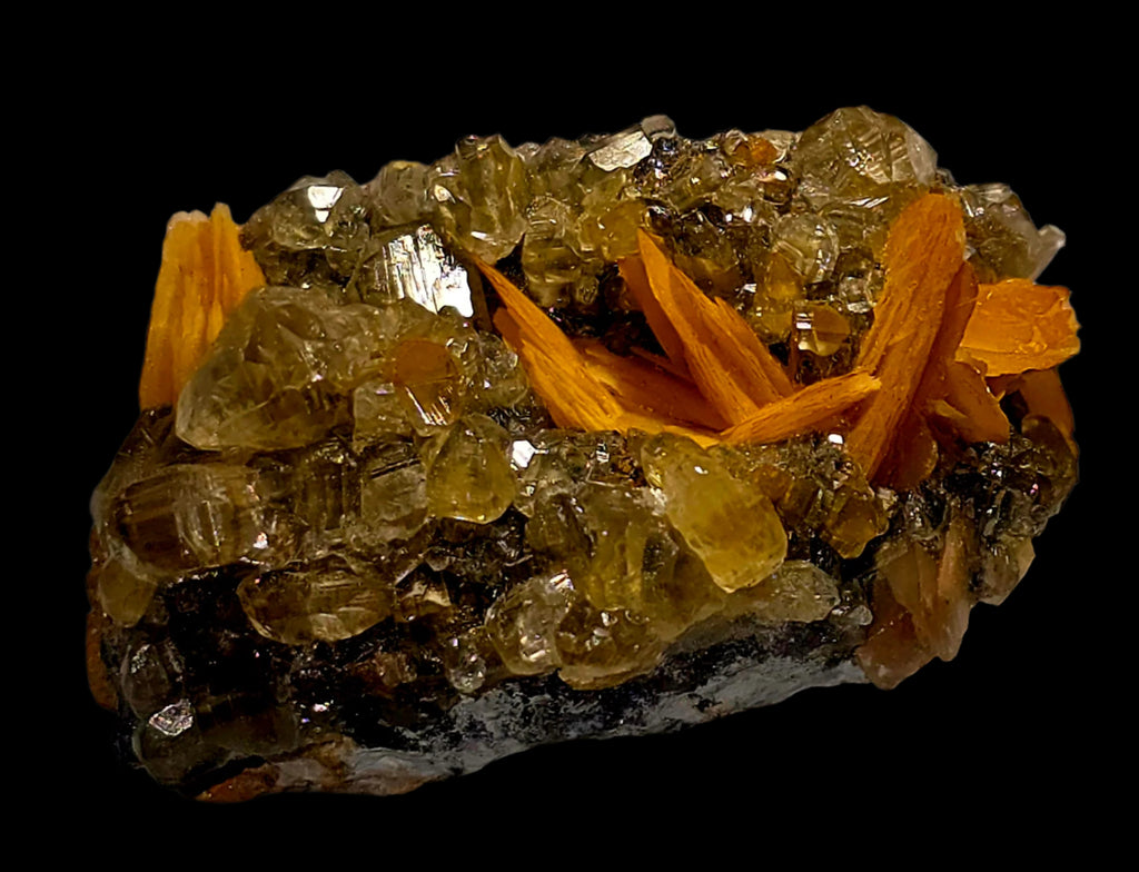 BARYTE, CERUSSITE and GALENA (miniature)