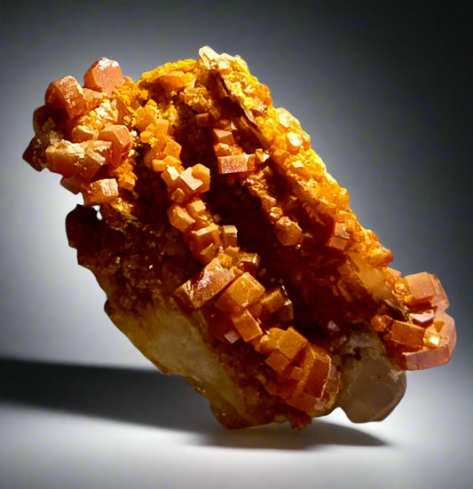 VANADINITE on BARYTE (miniature)