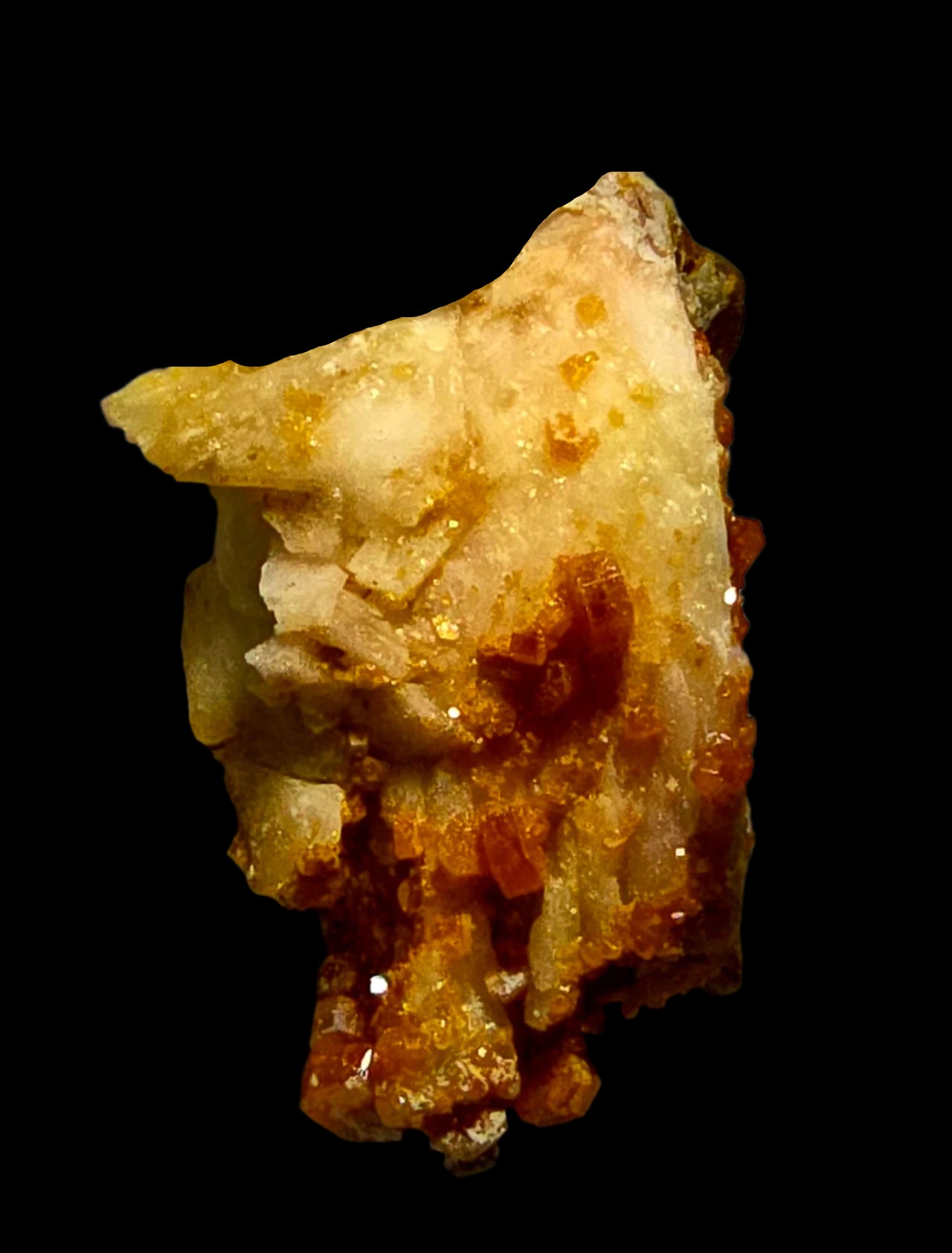 VANADINITE on BARYTE (miniature)