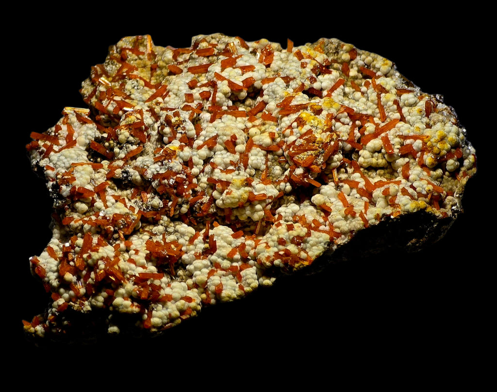CROCOITE with DUNDASITE (miniature)
