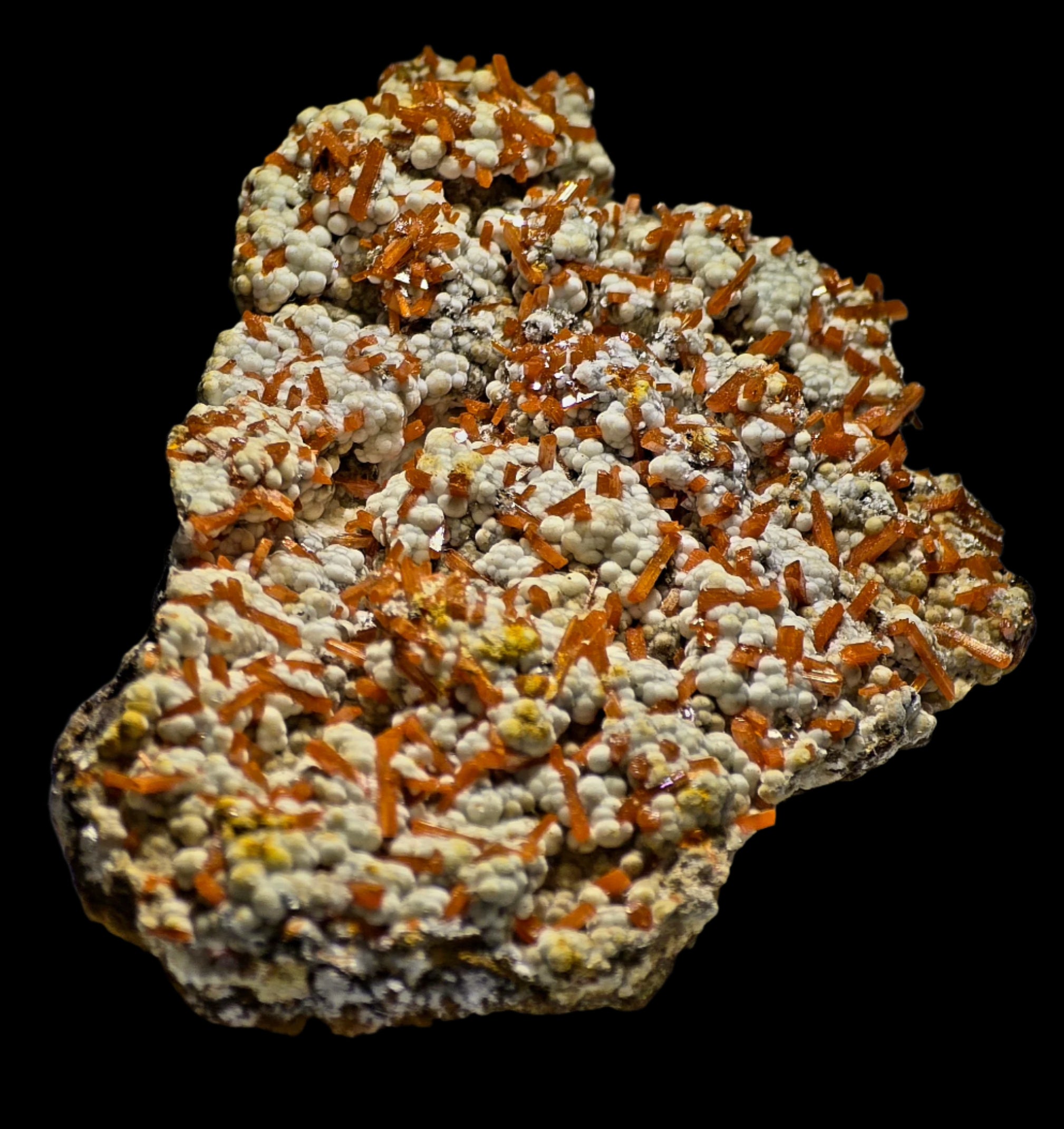 CROCOITE with DUNDASITE (miniature)