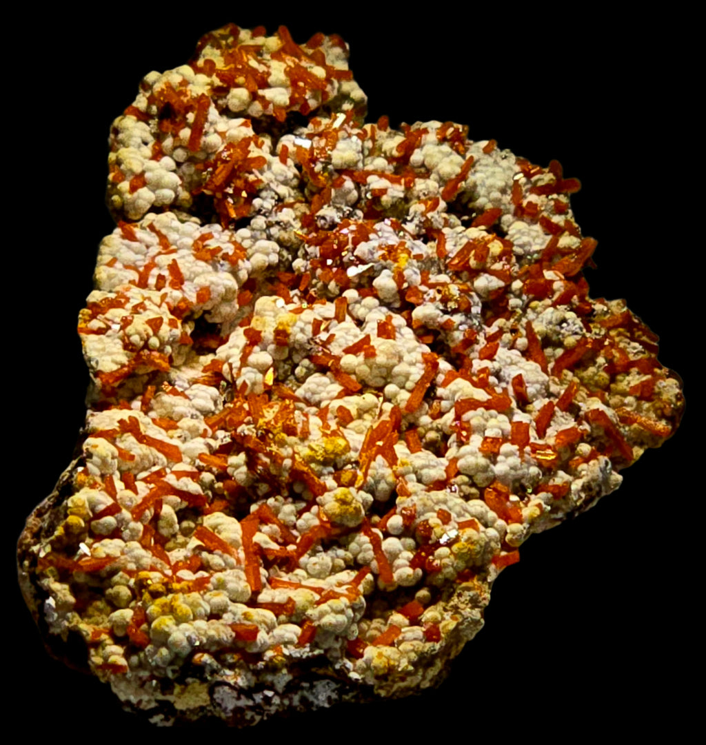 CROCOITE with DUNDASITE (miniature)