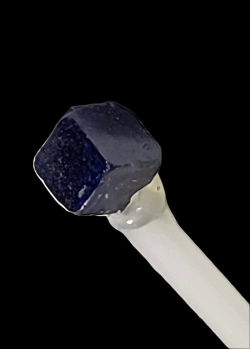 Blue Fluorite Crystal Specimen on Display Stand, Mineral Collection