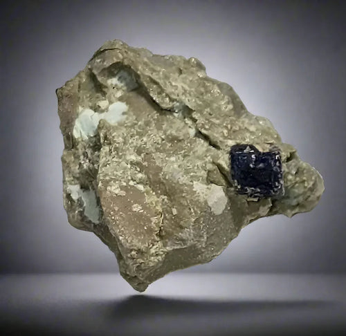 Fluorite crystal on matrix from Derbyshire, UK - mineral specimen for collectors