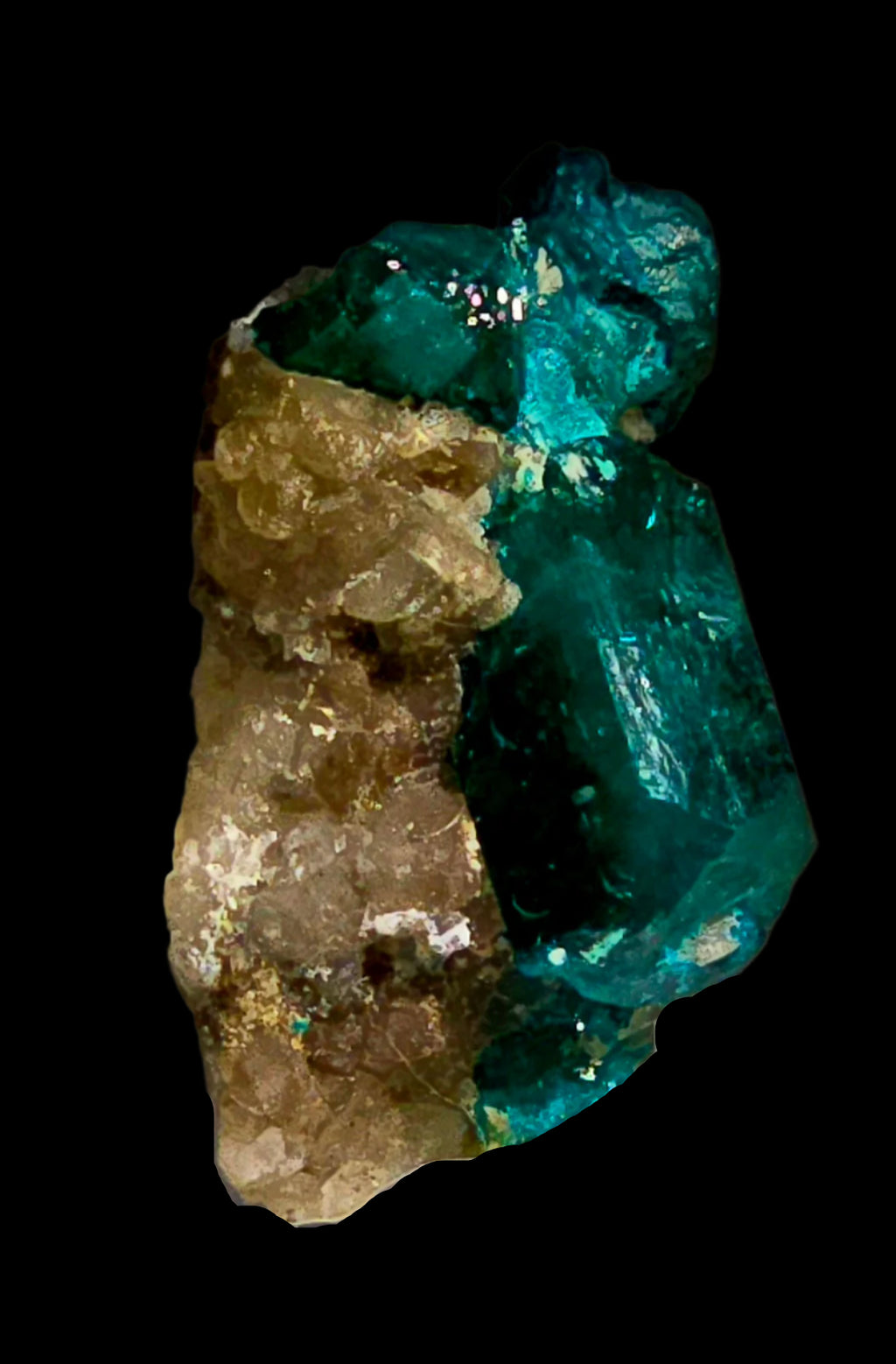DIOPTASE (miniature, large crystal)
