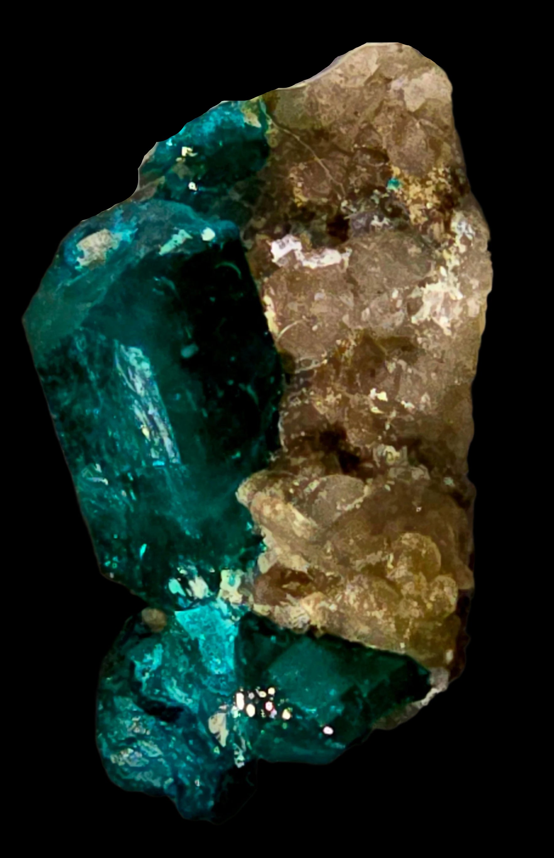 DIOPTASE (miniature, large crystal)