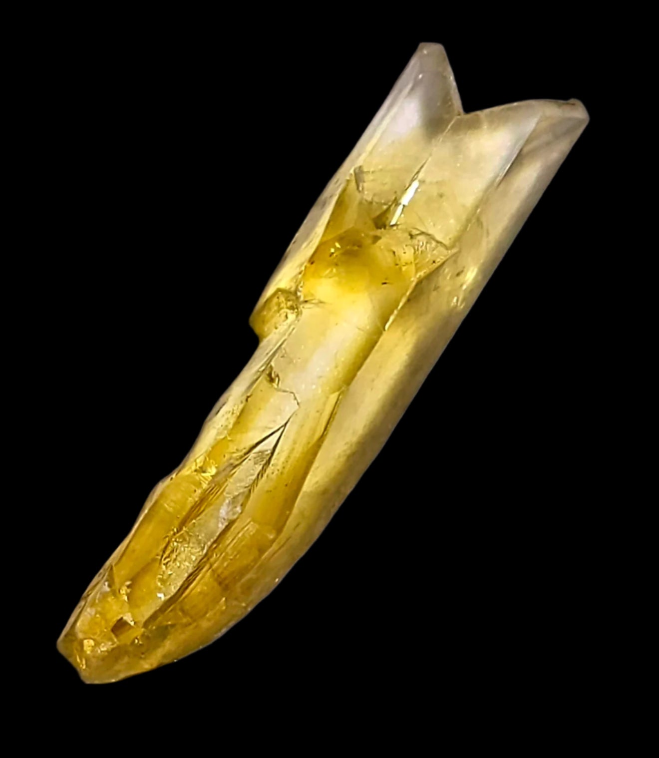 GYPSUM var golden SELENITE, SINGLE CRYSTAL (miniature)