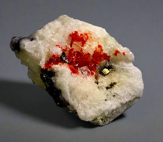 LENGENBACHITE (extremely rare) REALGAR and LIVEINGITE (miniature)