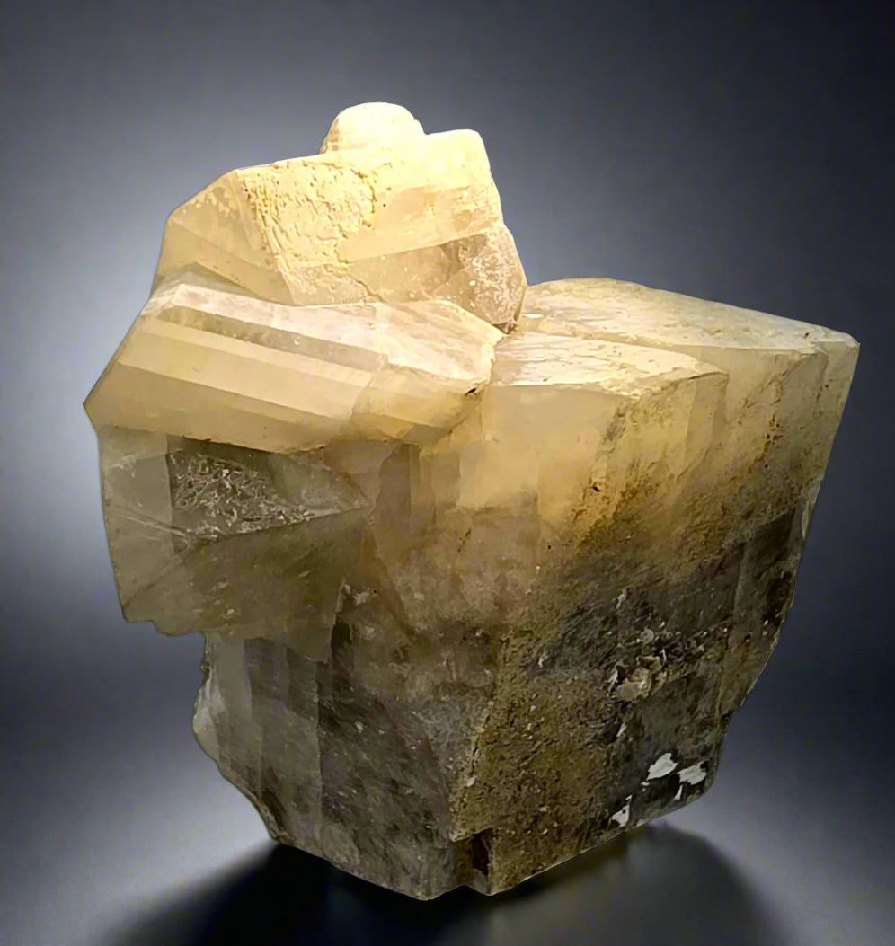 COLEMANITE (LARGE CABINET; UNUSUAL MASSIVE CRYSTALS)